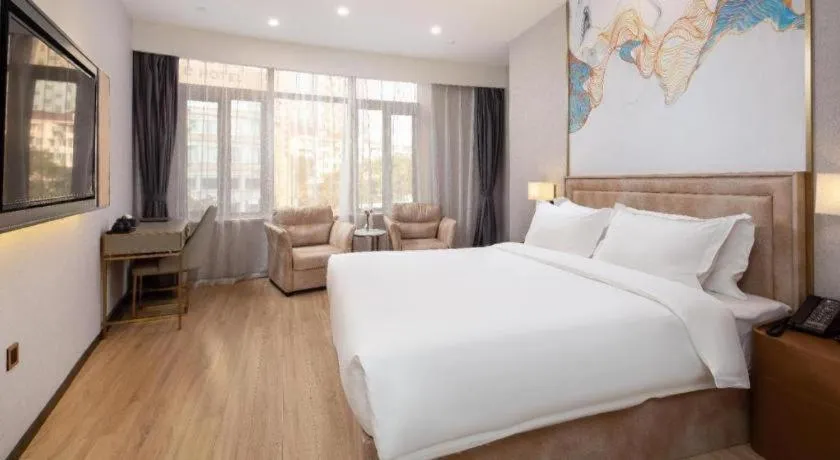 Bed in Hongqiao Pujue International Zhongshan Park Metro Station