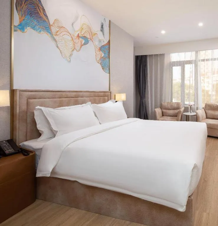 Bed in Hongqiao Pujue International Zhongshan Park Metro Station