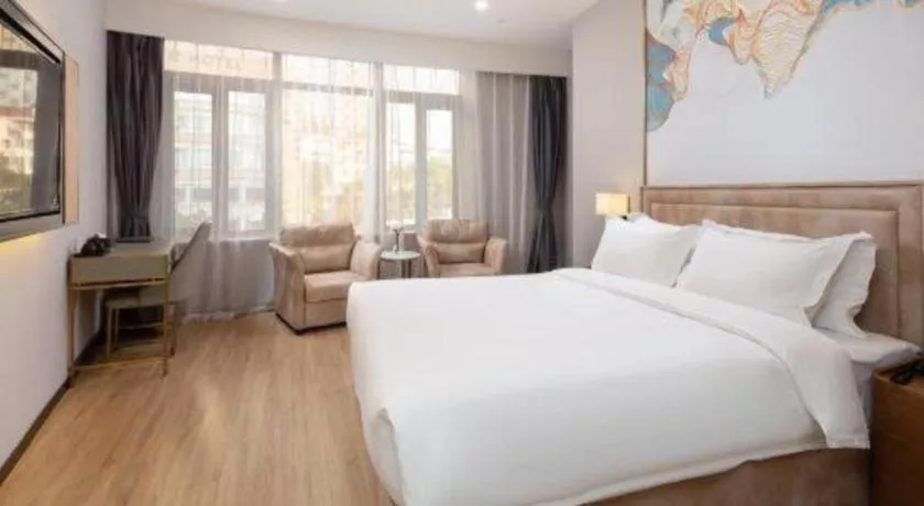 Bed in Hongqiao Pujue International Zhongshan Park Metro Station