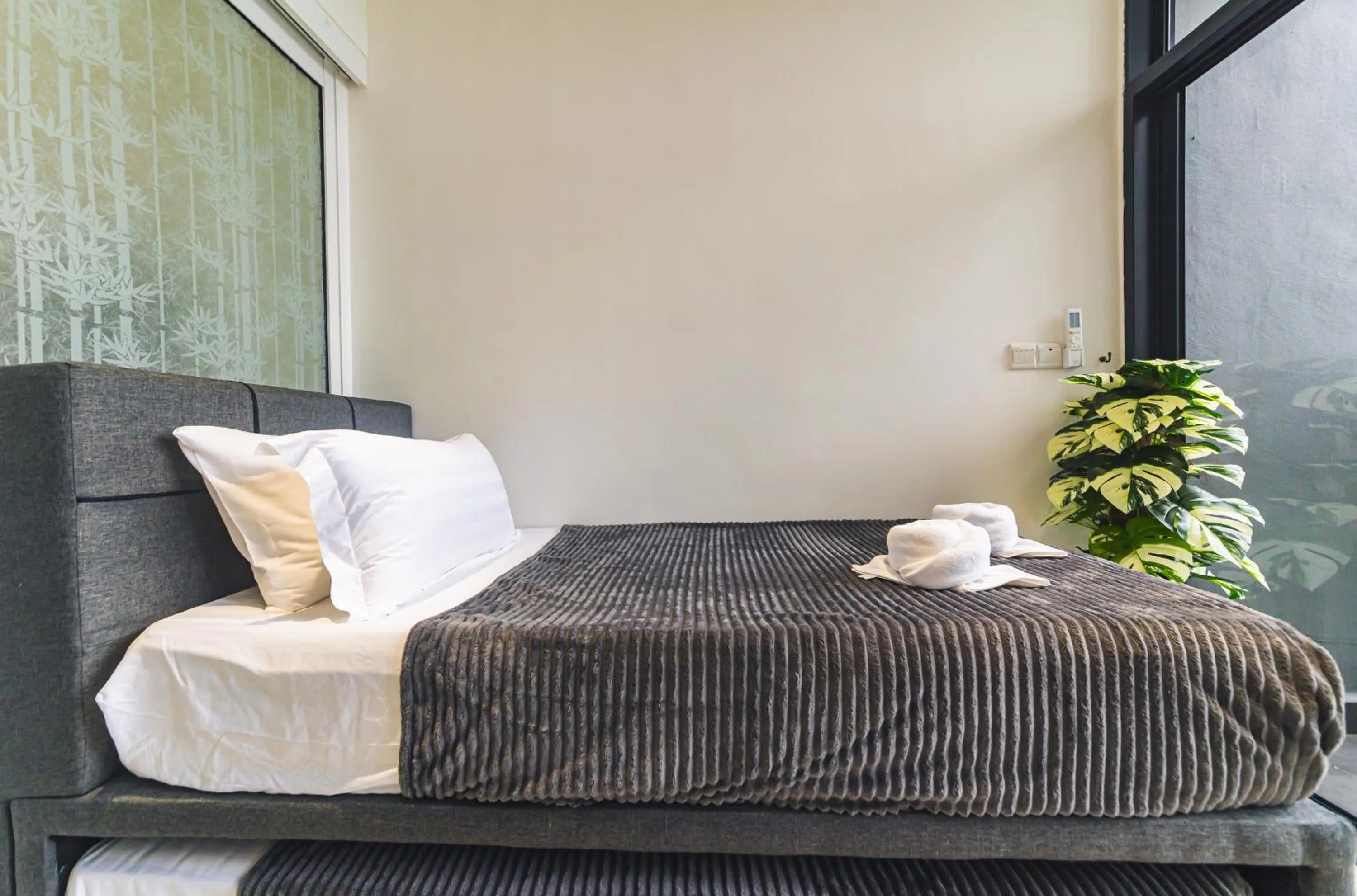 Bed in 5StarPanda Seaview Suites at The Shore Kota Kinabalu