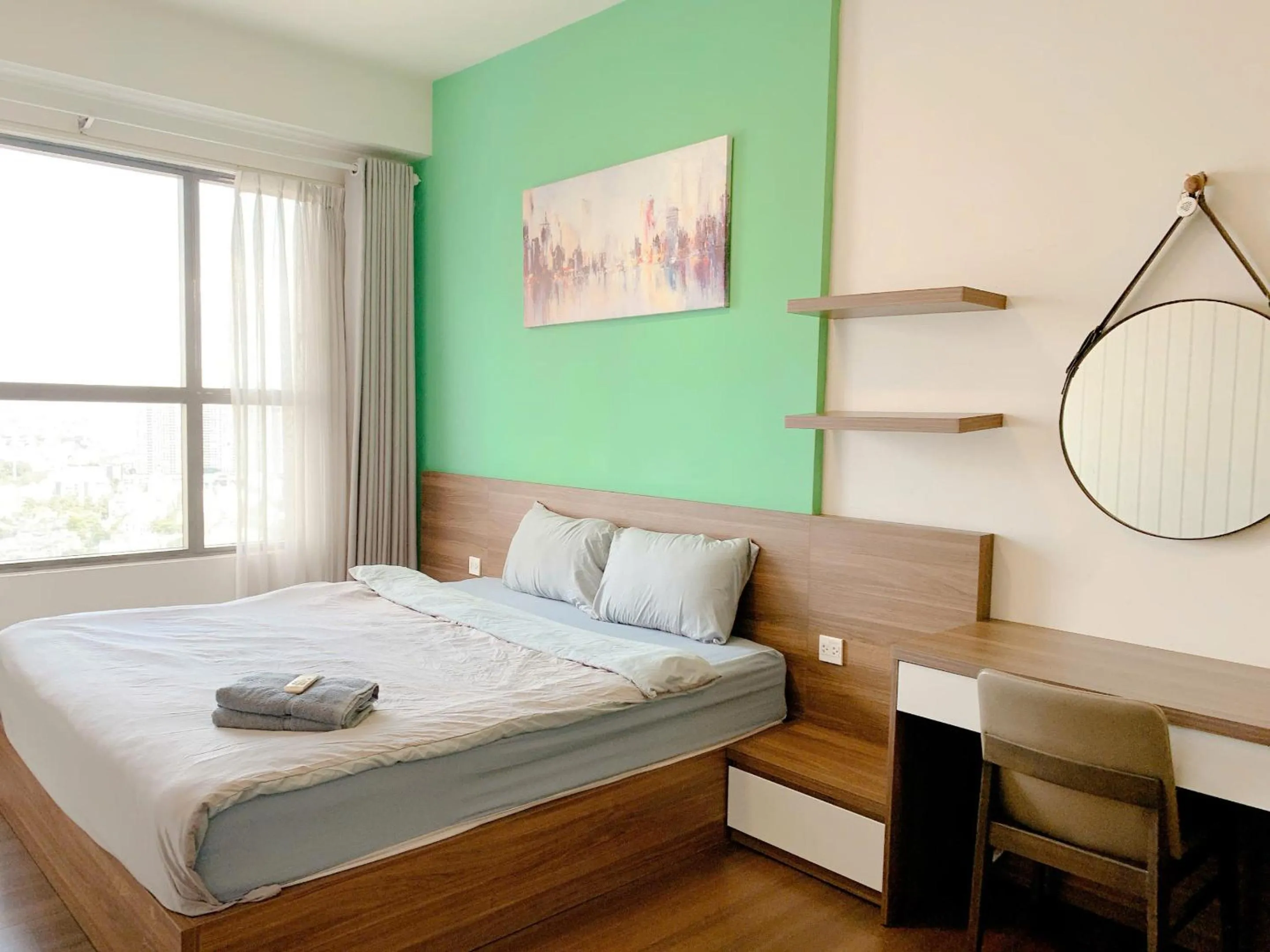 Bed in The Sun Avenue Serviced Apartment