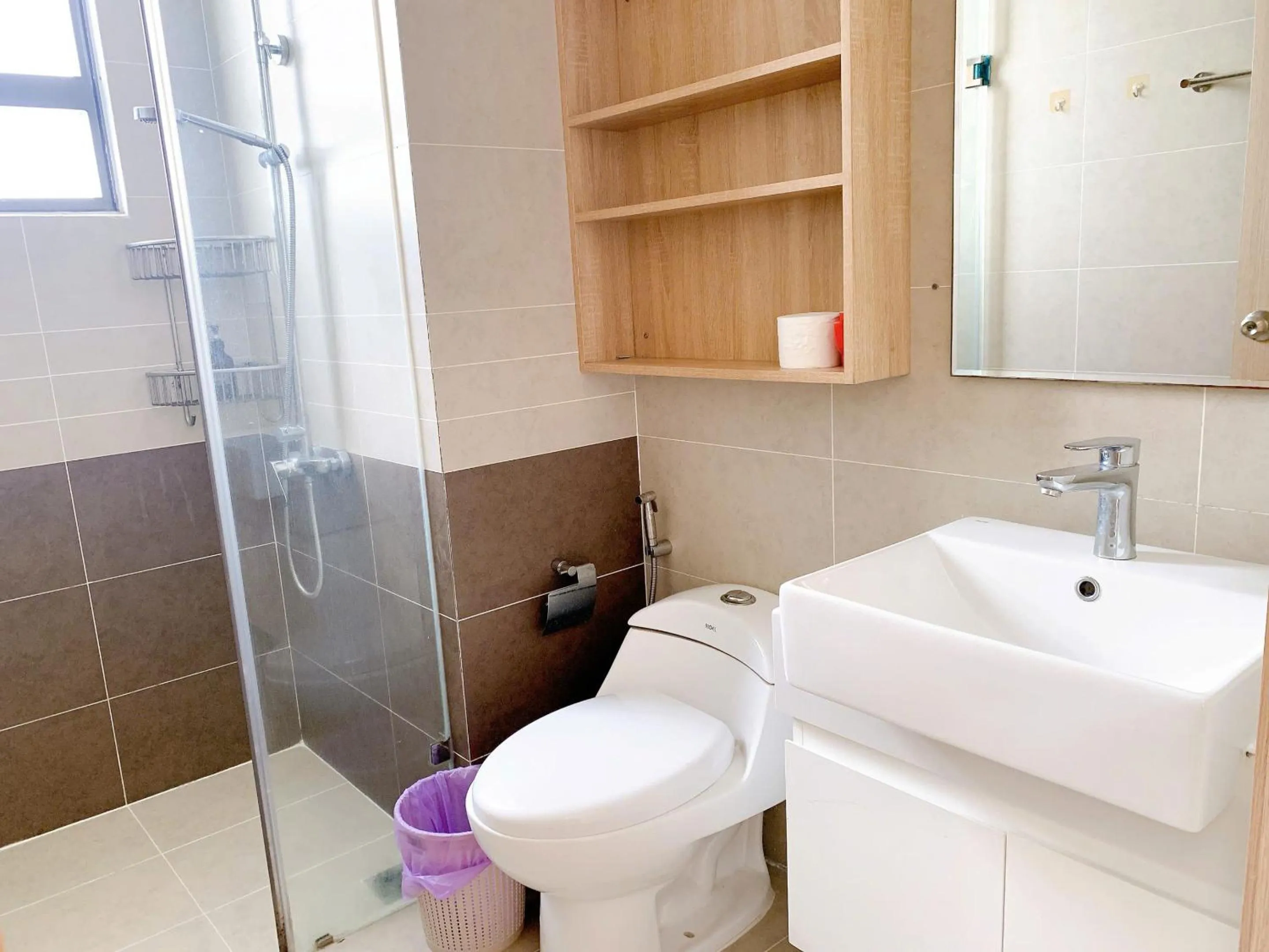 Shower in The Sun Avenue Serviced Apartment