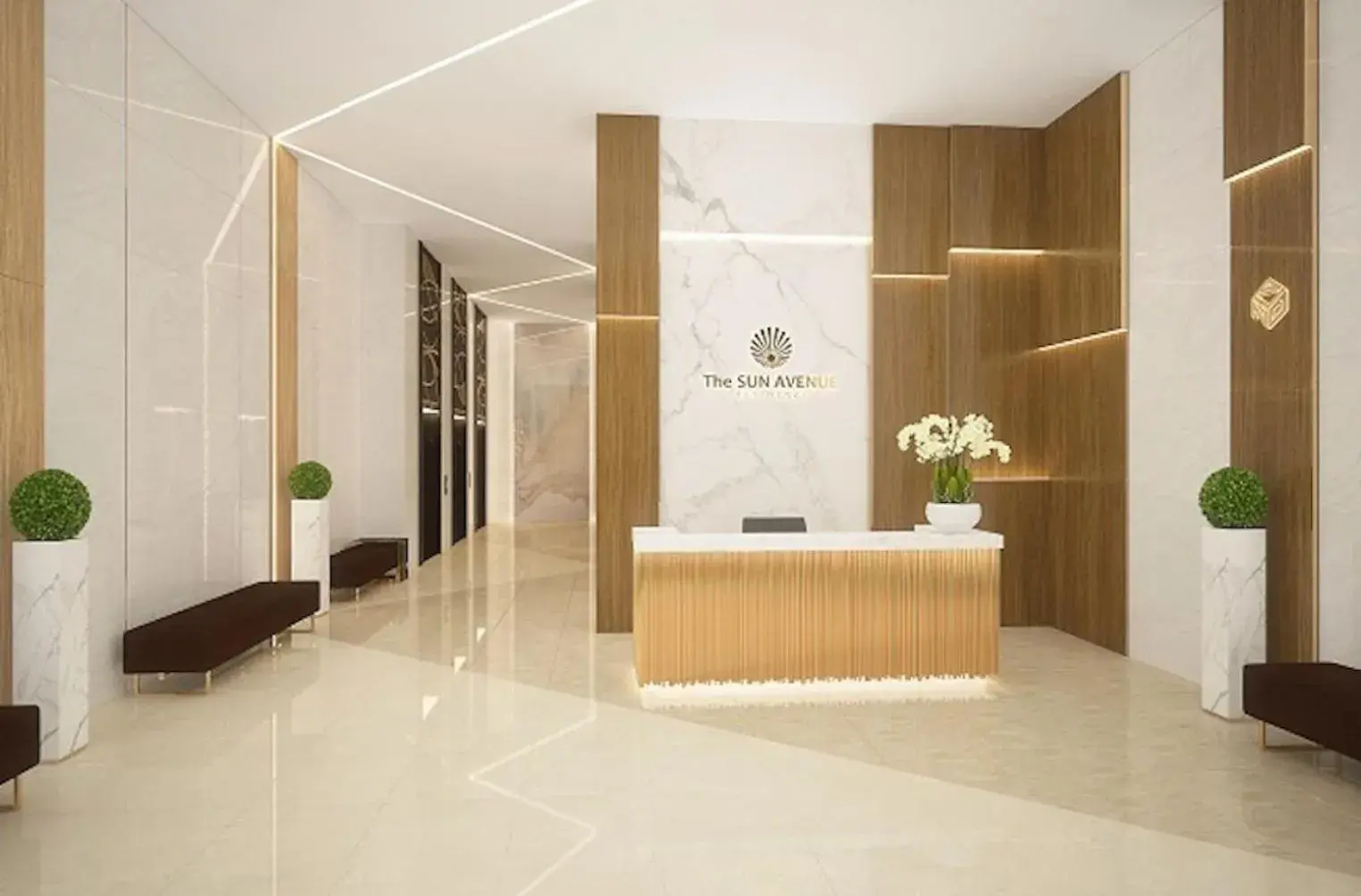 Lobby or reception in The Sun Avenue Serviced Apartment Lobby or reception in The Sun Avenue Serviced Apartment