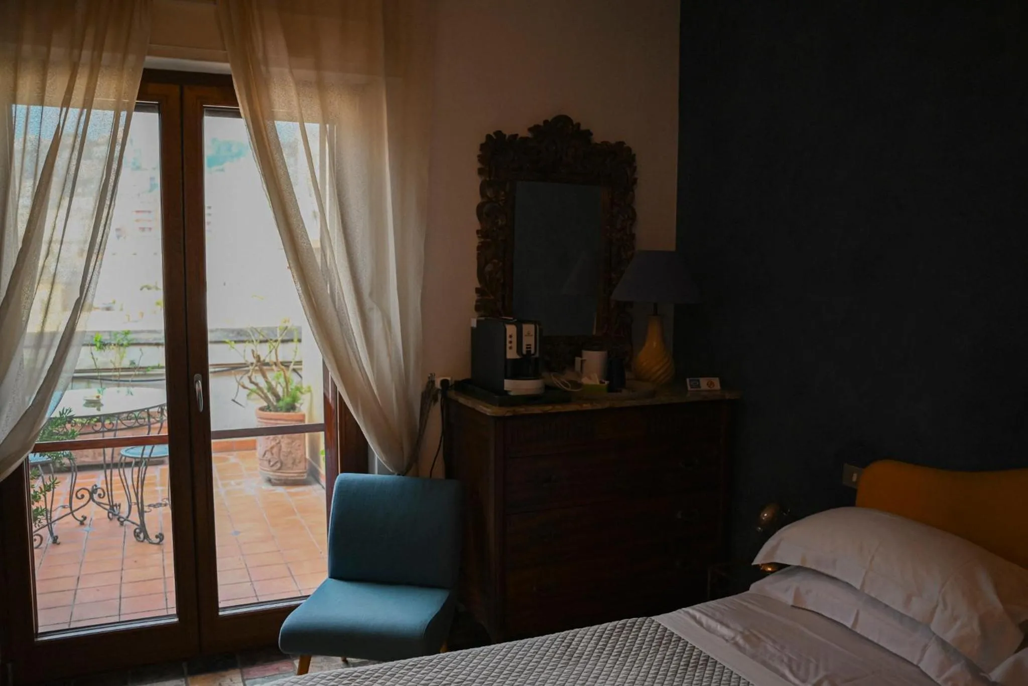 Balcony/Terrace, Bed in B&B Casamiranapoli