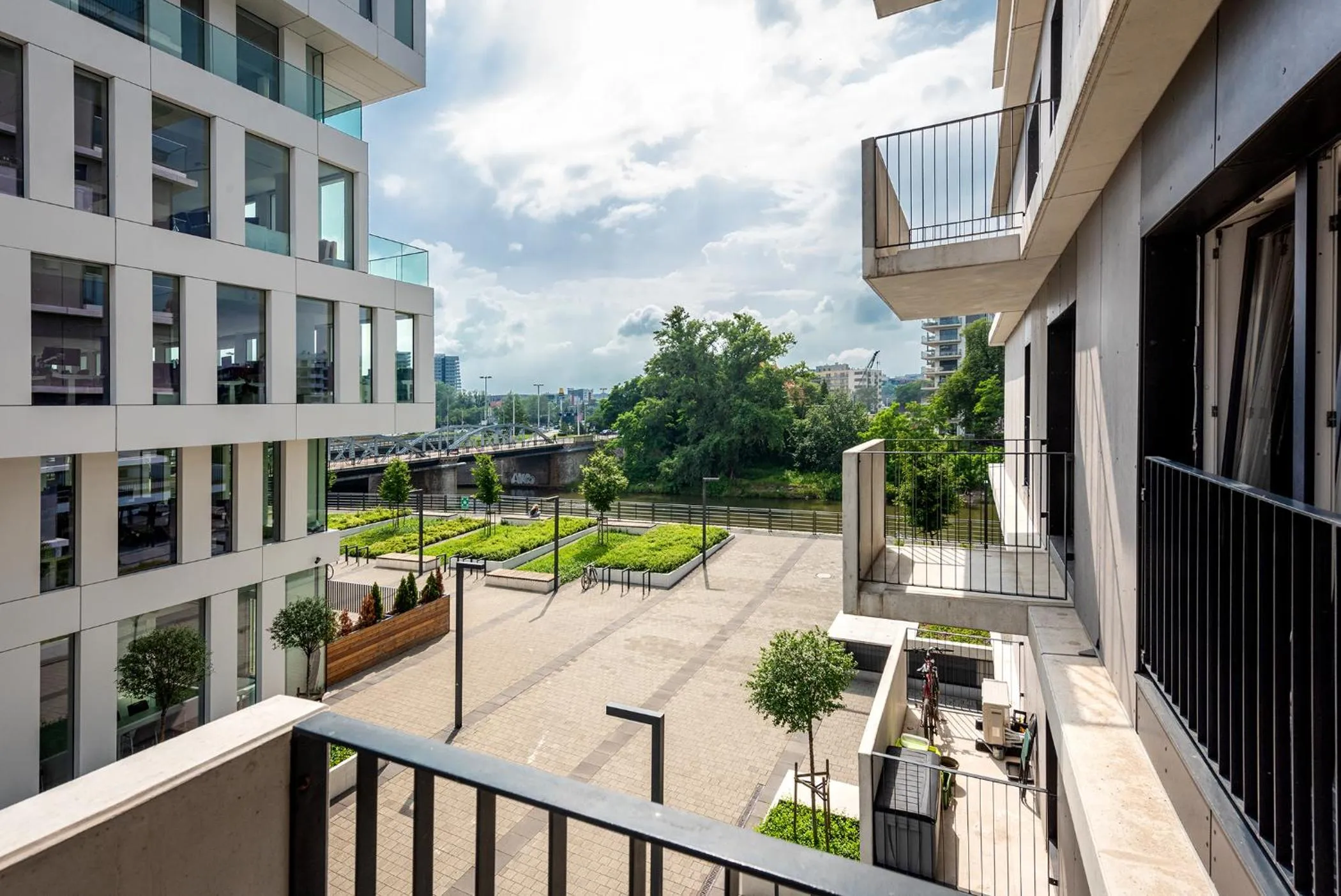 Balcony/Terrace in apartamenty-wroc Kurkowa 14