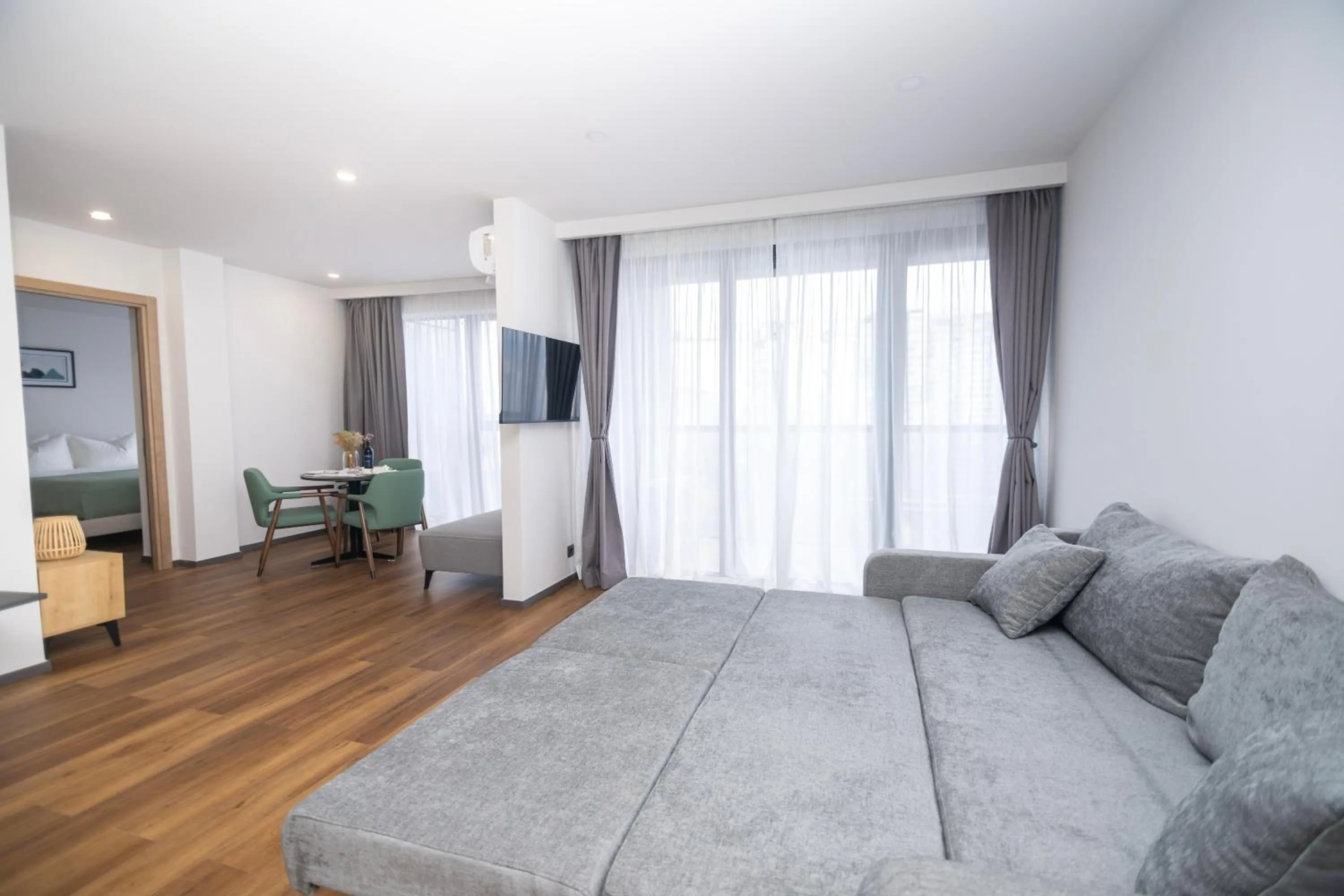 Bed in Blue Sky Apart-Hotel Batumi