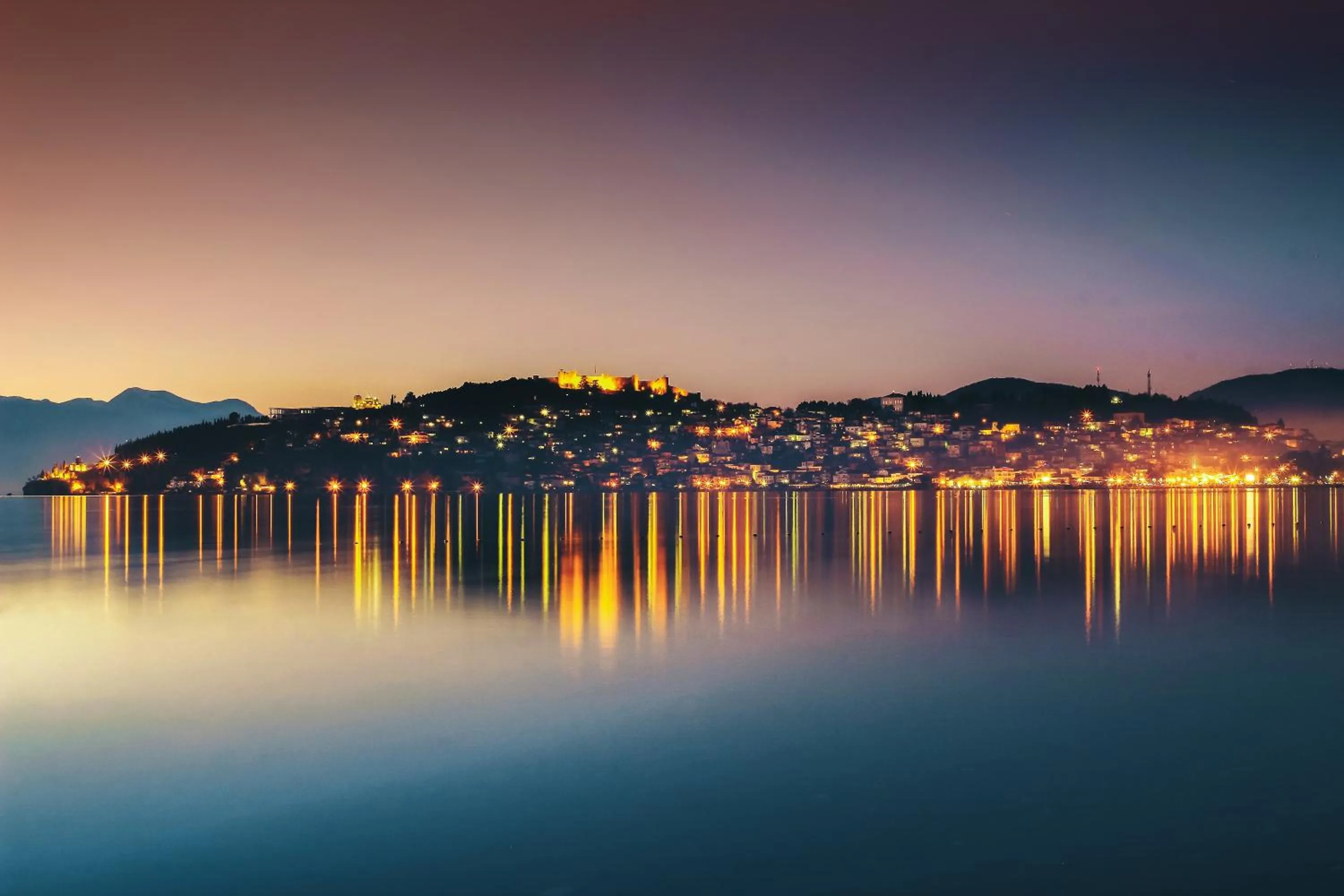 Night in Park Lakeside Ohrid