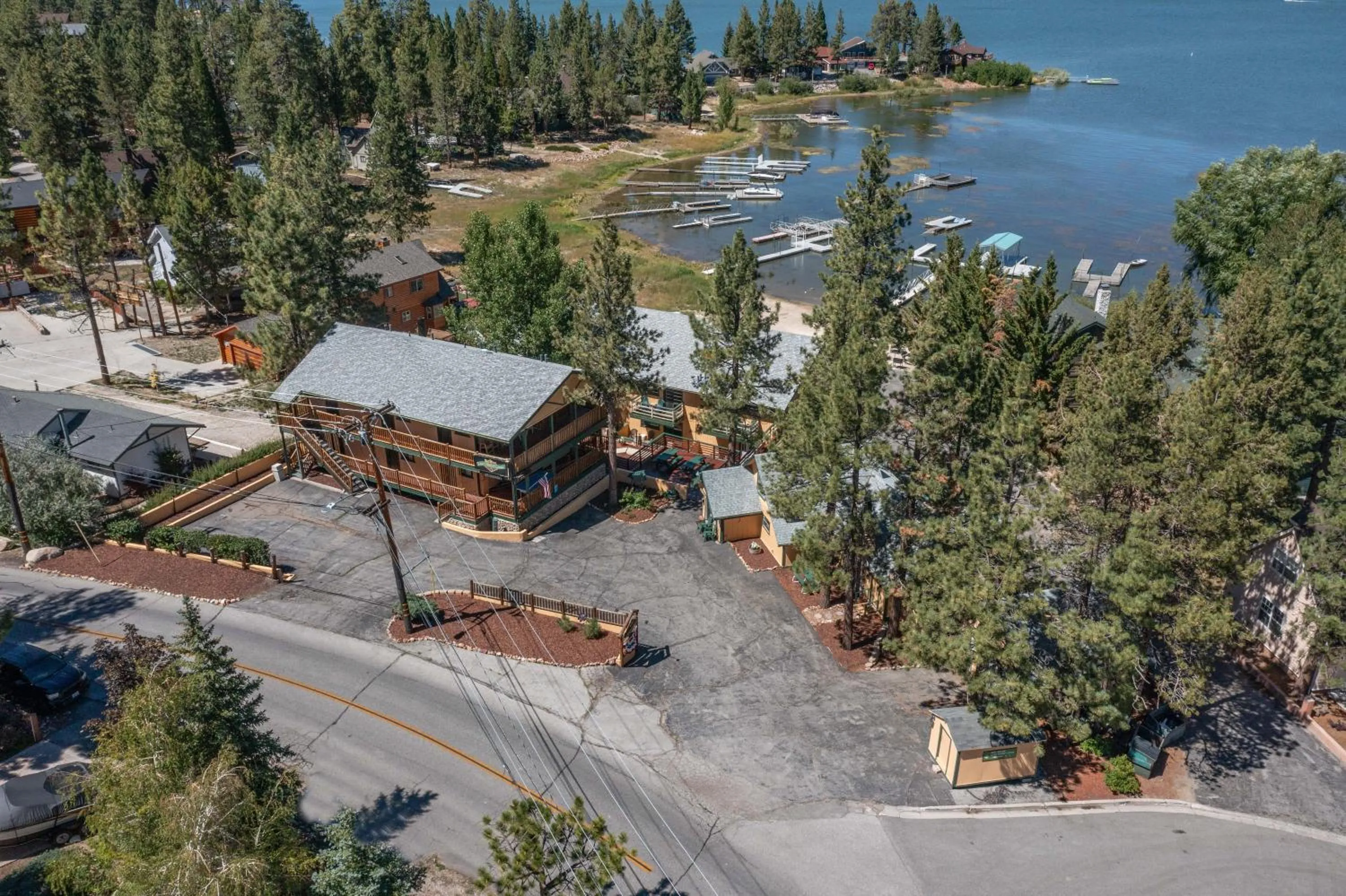 Bird's eye view in Big Bear Lakefront Lodge