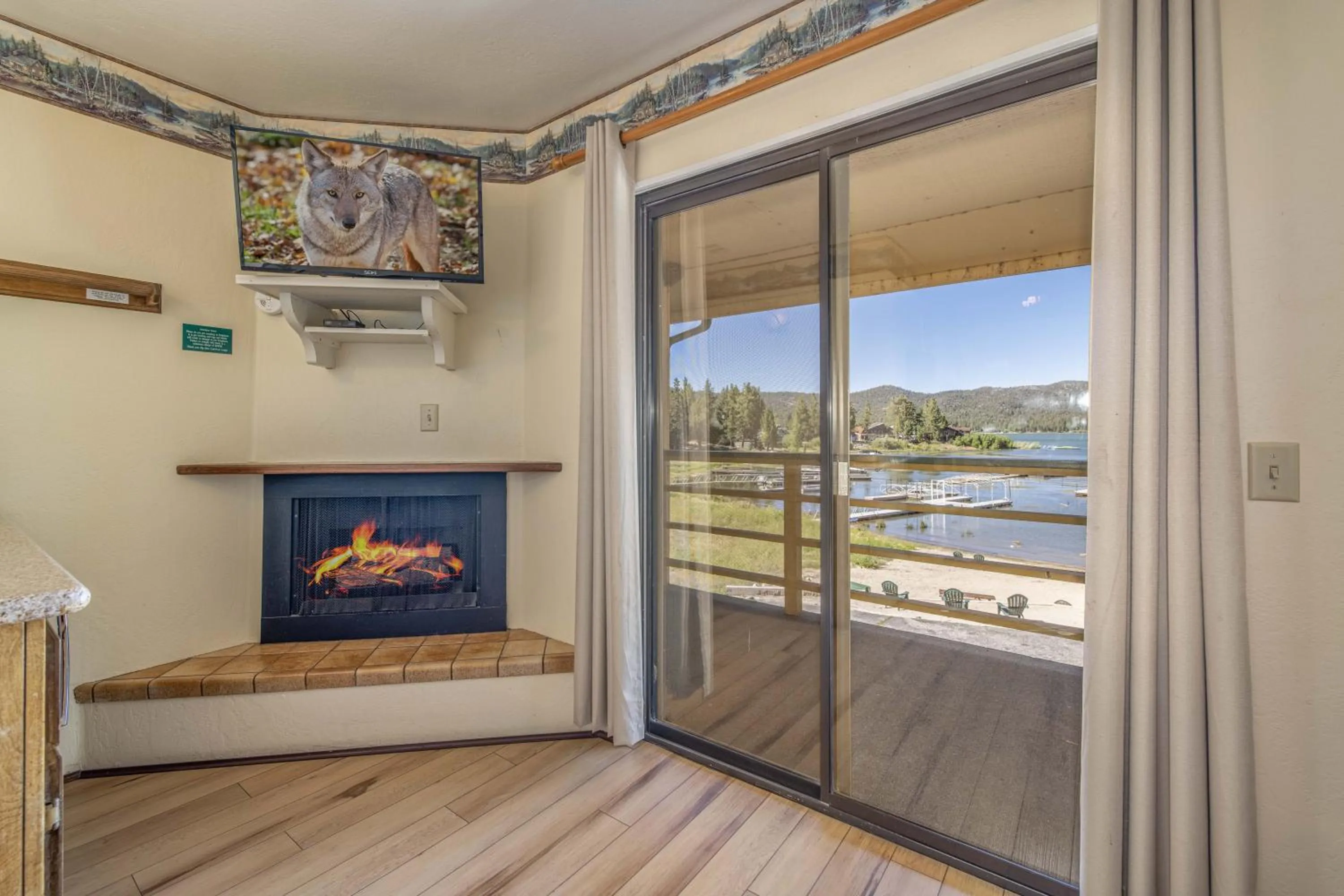 Patio in Big Bear Lakefront Lodge