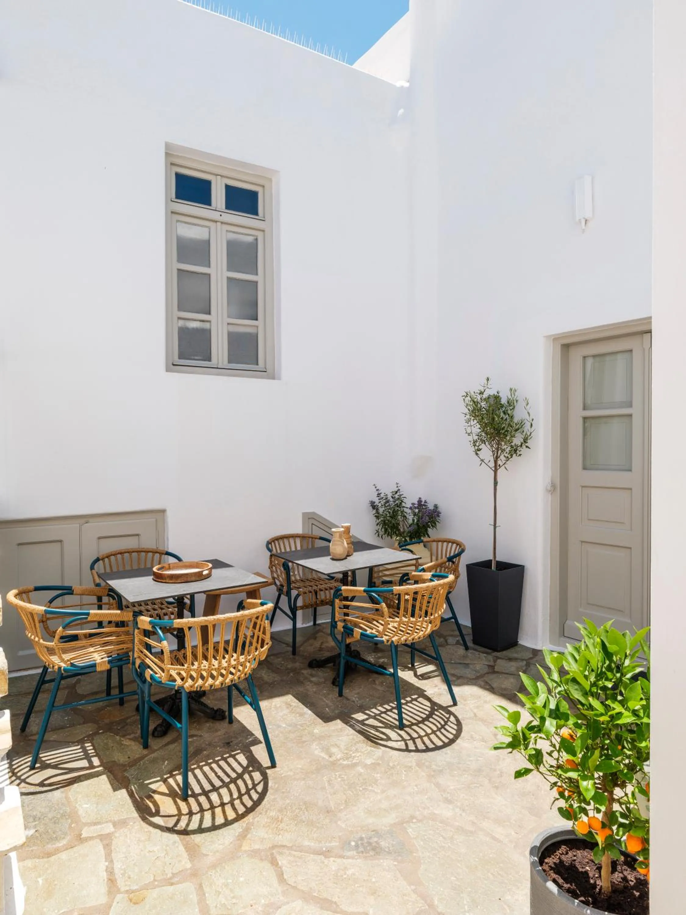 Inner courtyard view in Mr & Mrs Mykonos The Residence