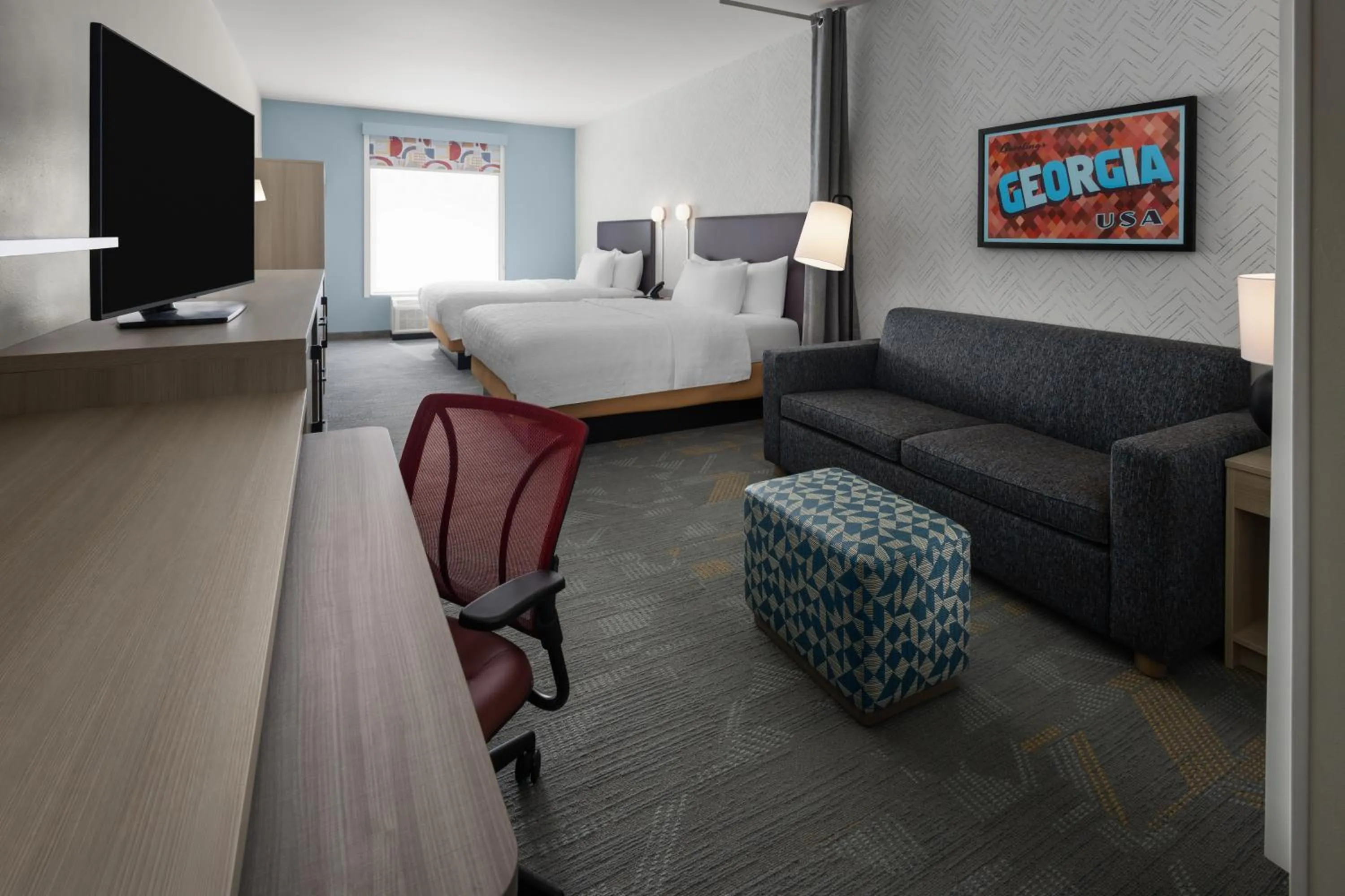 Bed in Home2 Suites By Hilton Stockbridge Atlanta