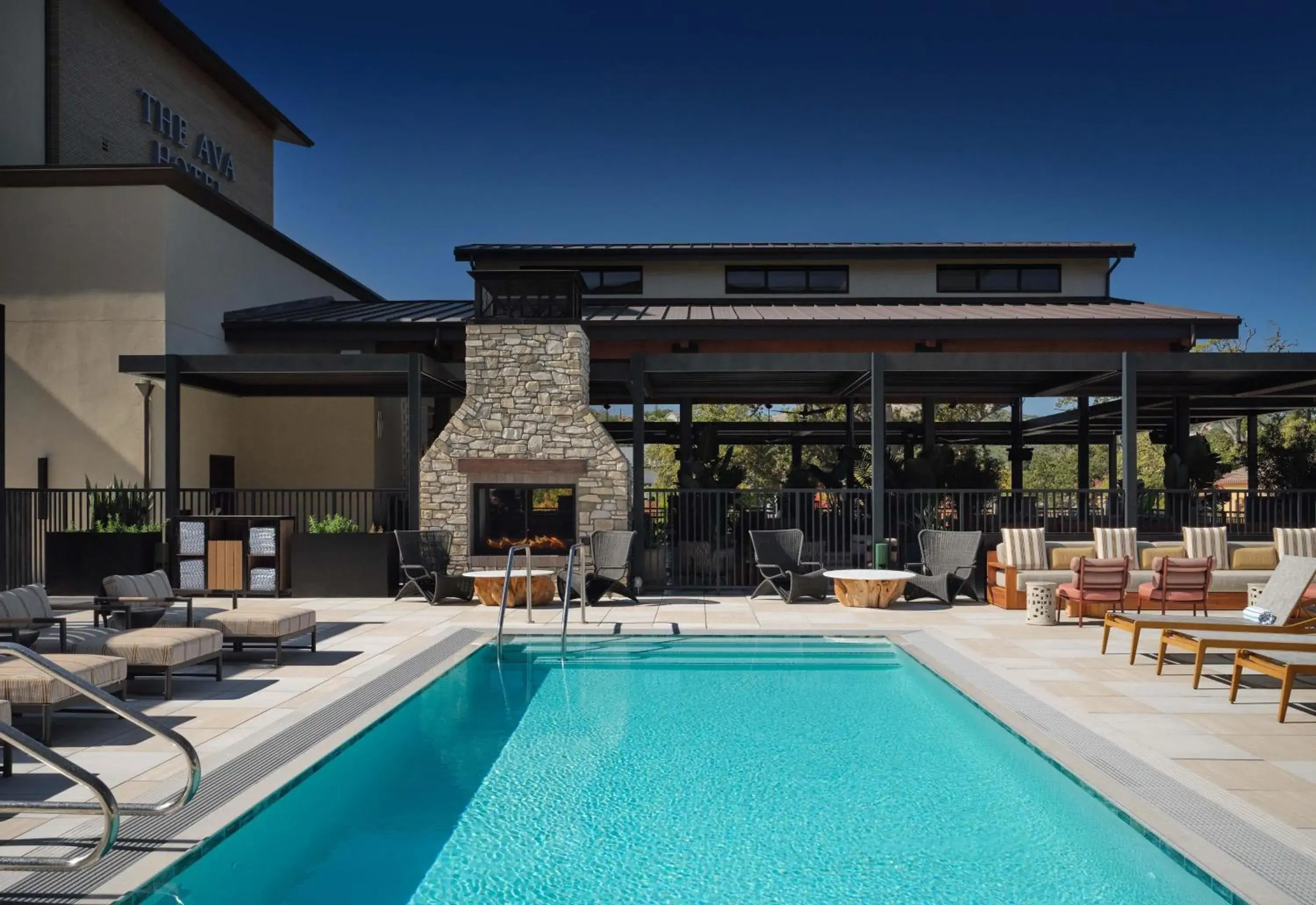 Pool view in The Ava Hotel Paso Robles, Curio Collection By Hilton Pool view in The Ava Hotel Paso Robles, Curio Collection By Hilton