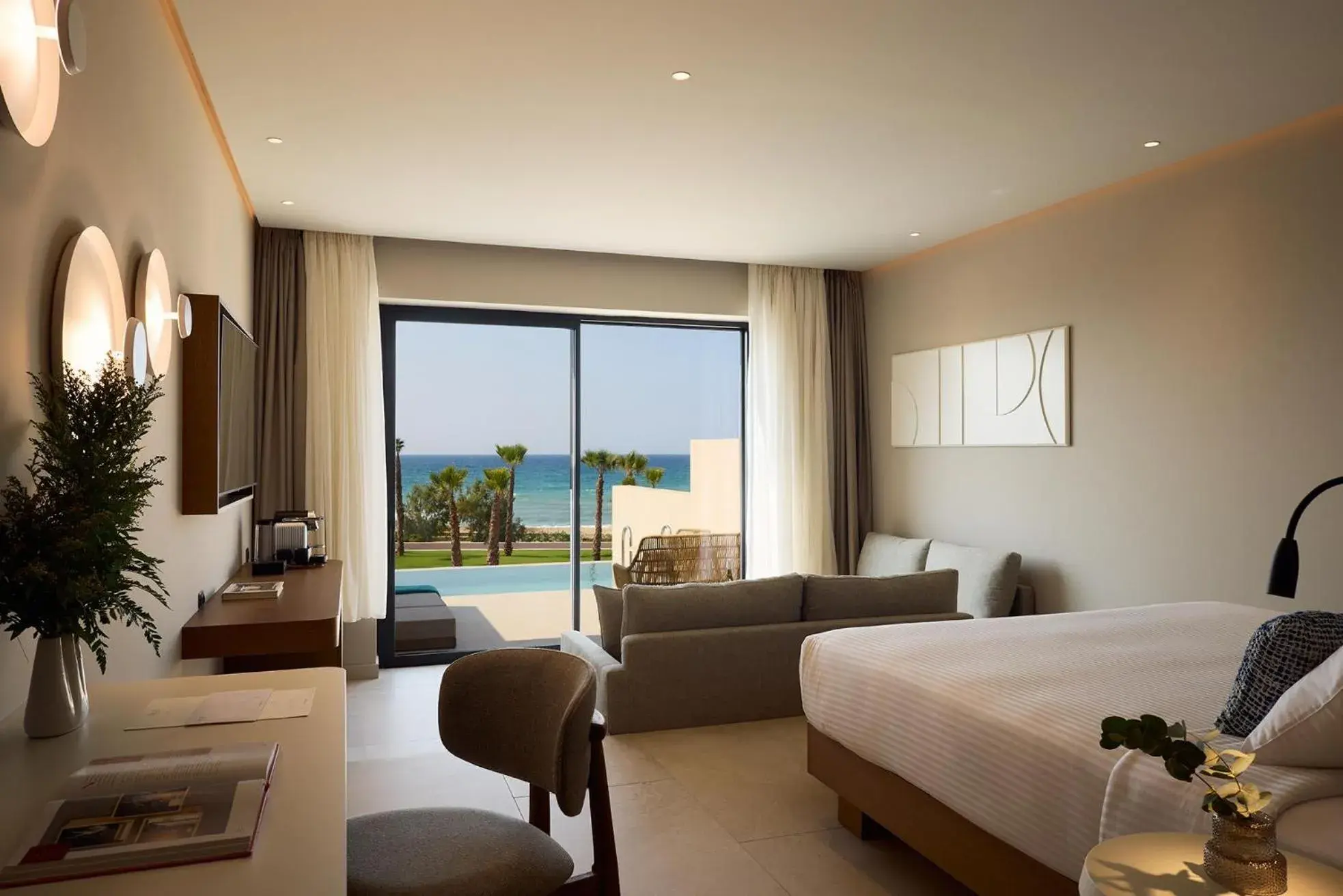 Junior suite sea view with private pool in Oros Luxury Beach Resort Junior suite sea view with private pool in Oros Luxury Beach Resort