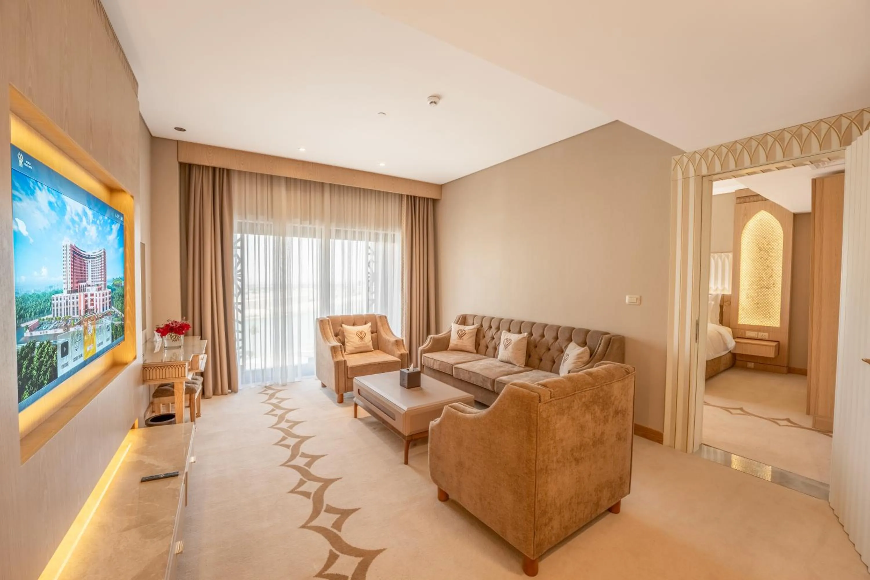 Living room in World Heart Hotel