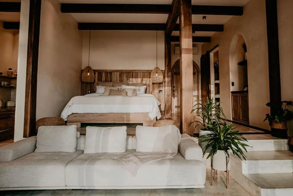 Living room, Bed in Sansara Surf Yoga & Resort