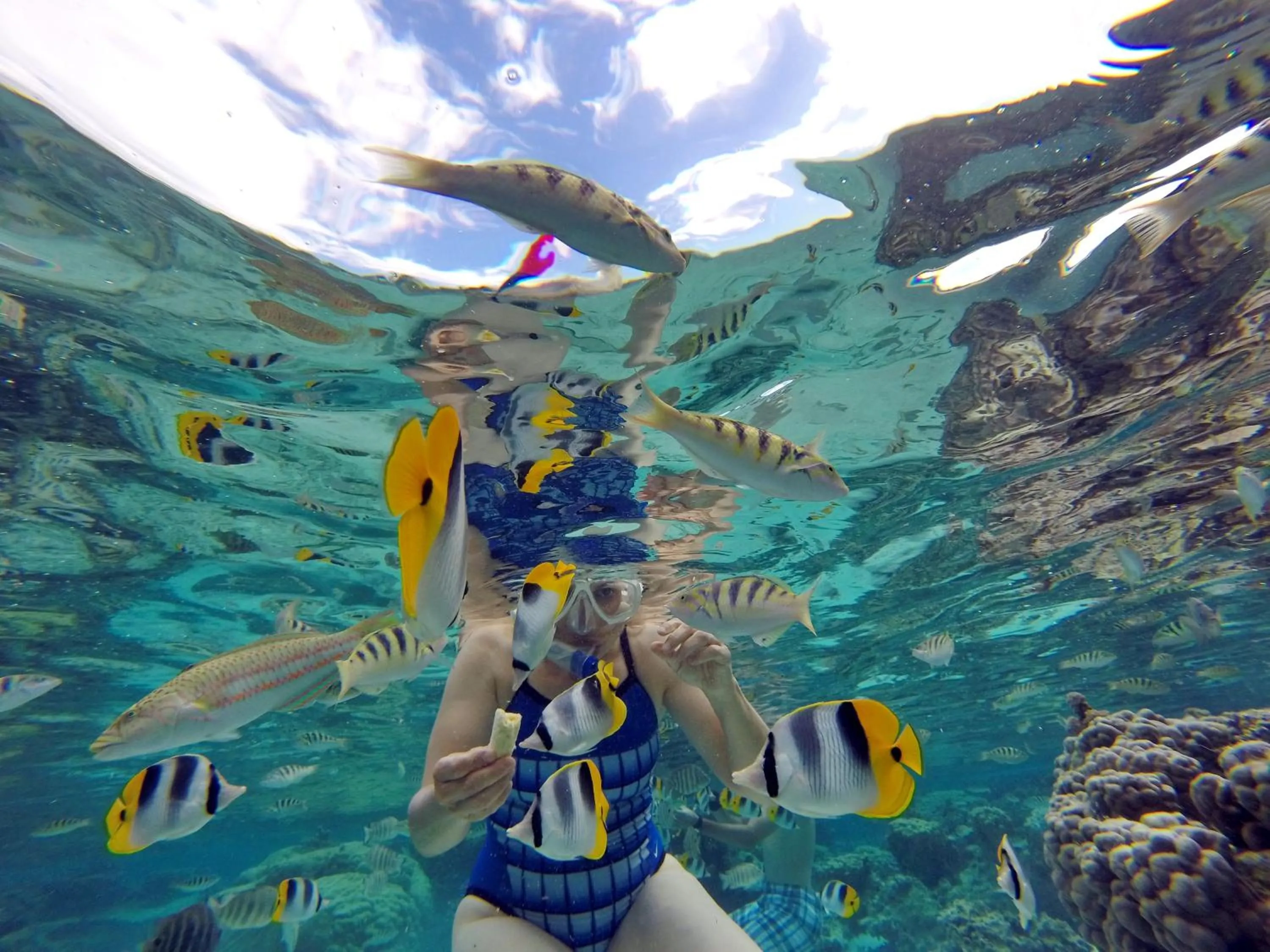 Snorkeling in Pension Les Trois Cascades
