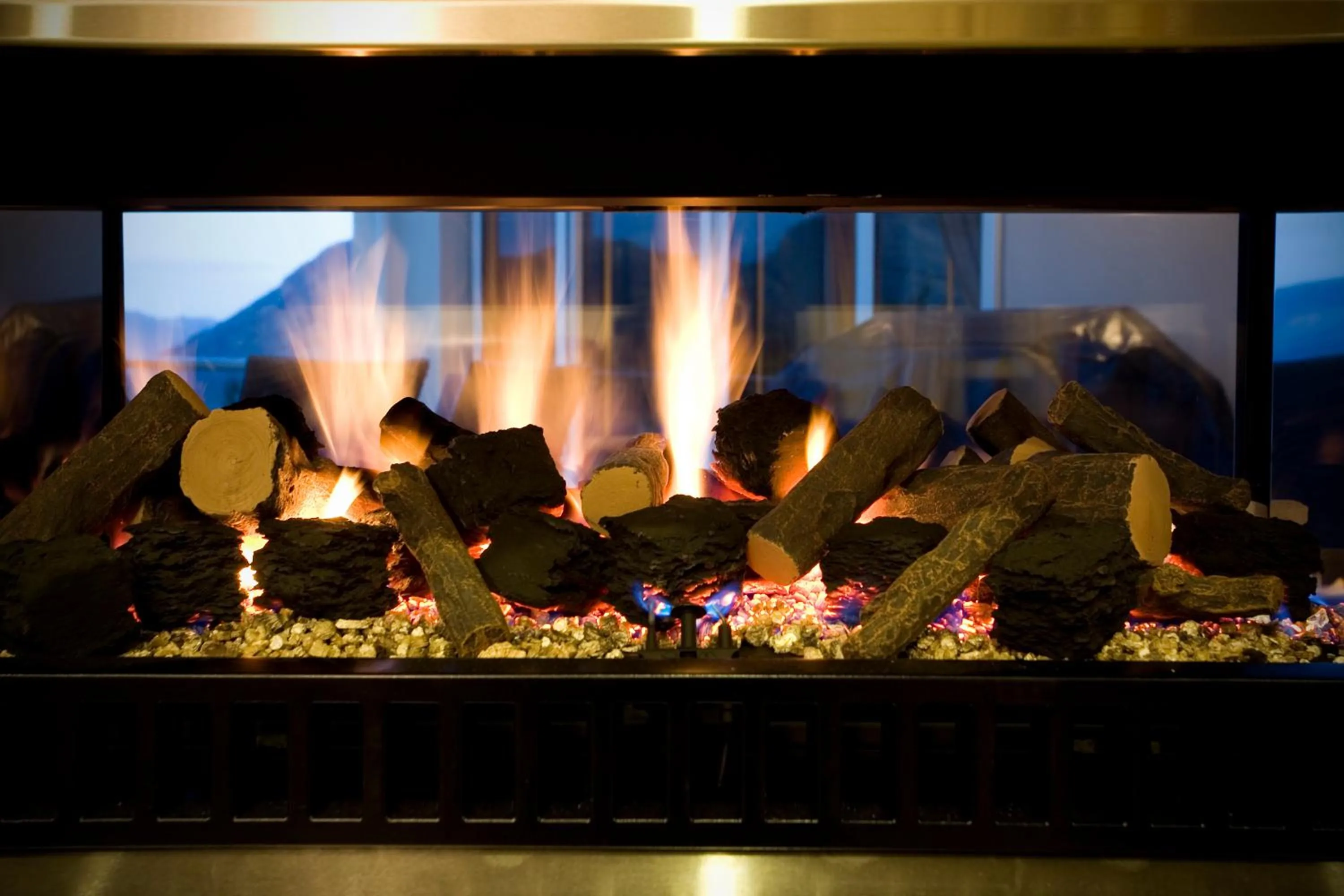 fireplace in Aspen House