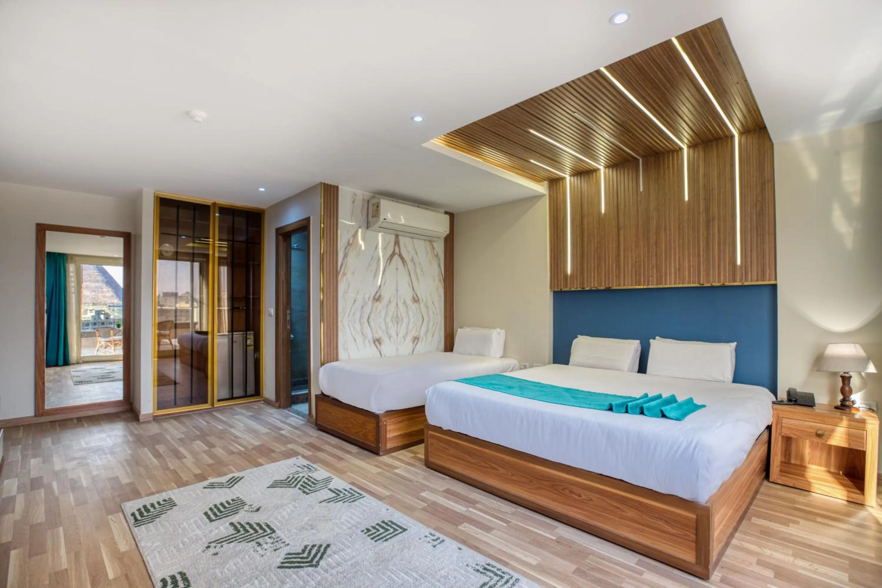 Bed in Pyramids Yard Hotel