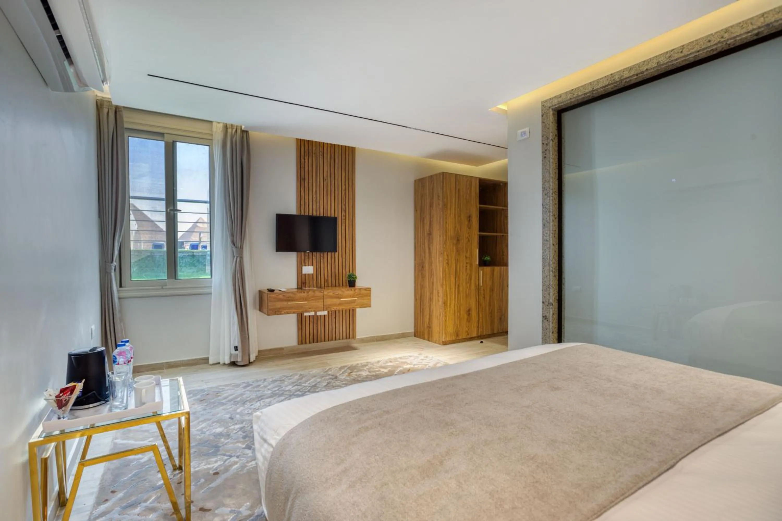 Bed in Pyramids Yard Hotel