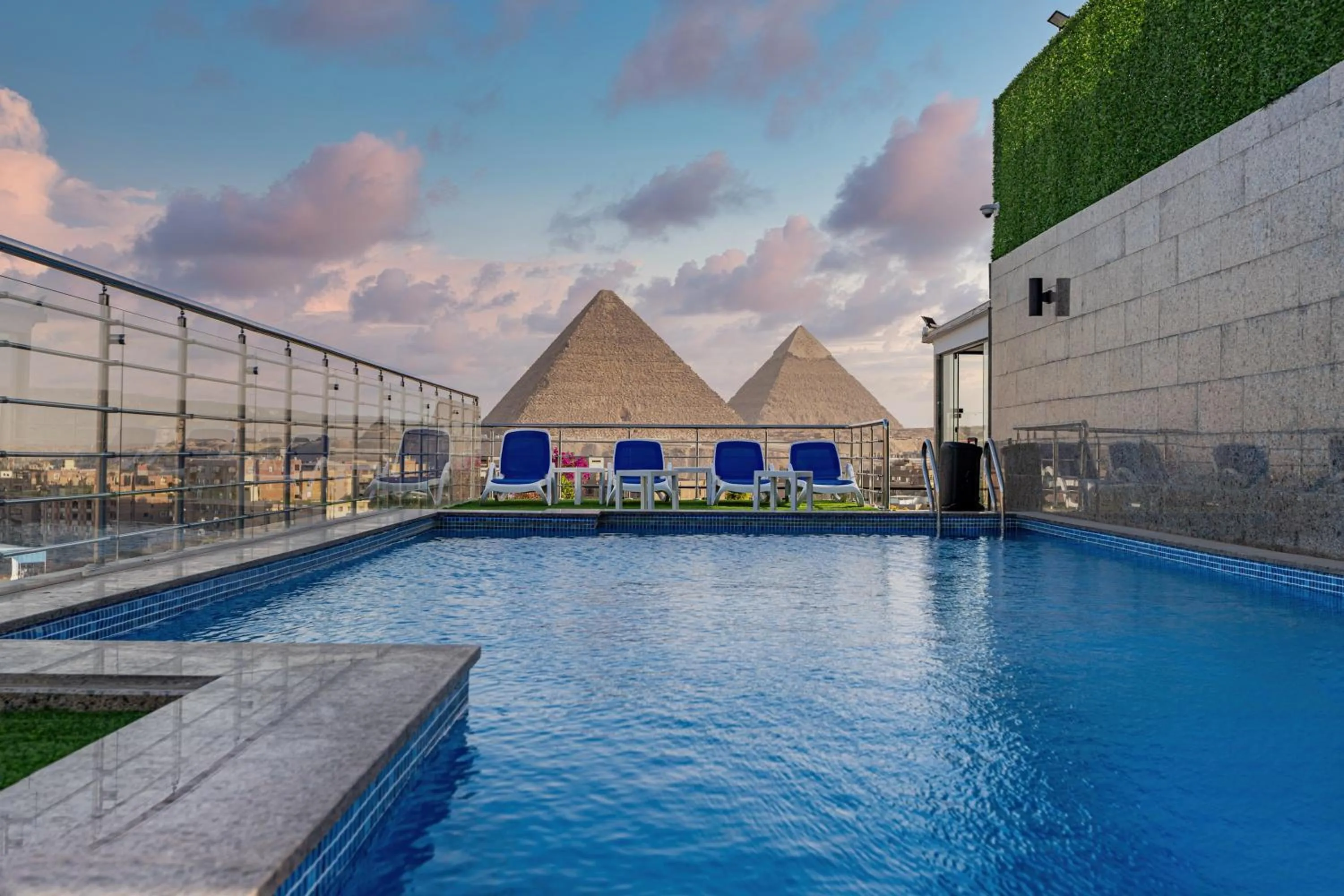 Pool view in Pyramids Yard Hotel