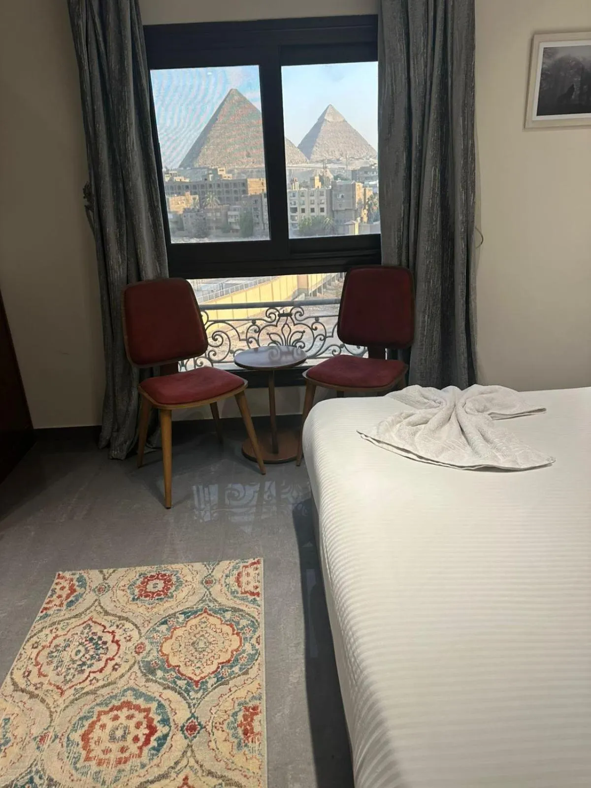 View (from property/room), Bed in Pyramids Yard Hotel
