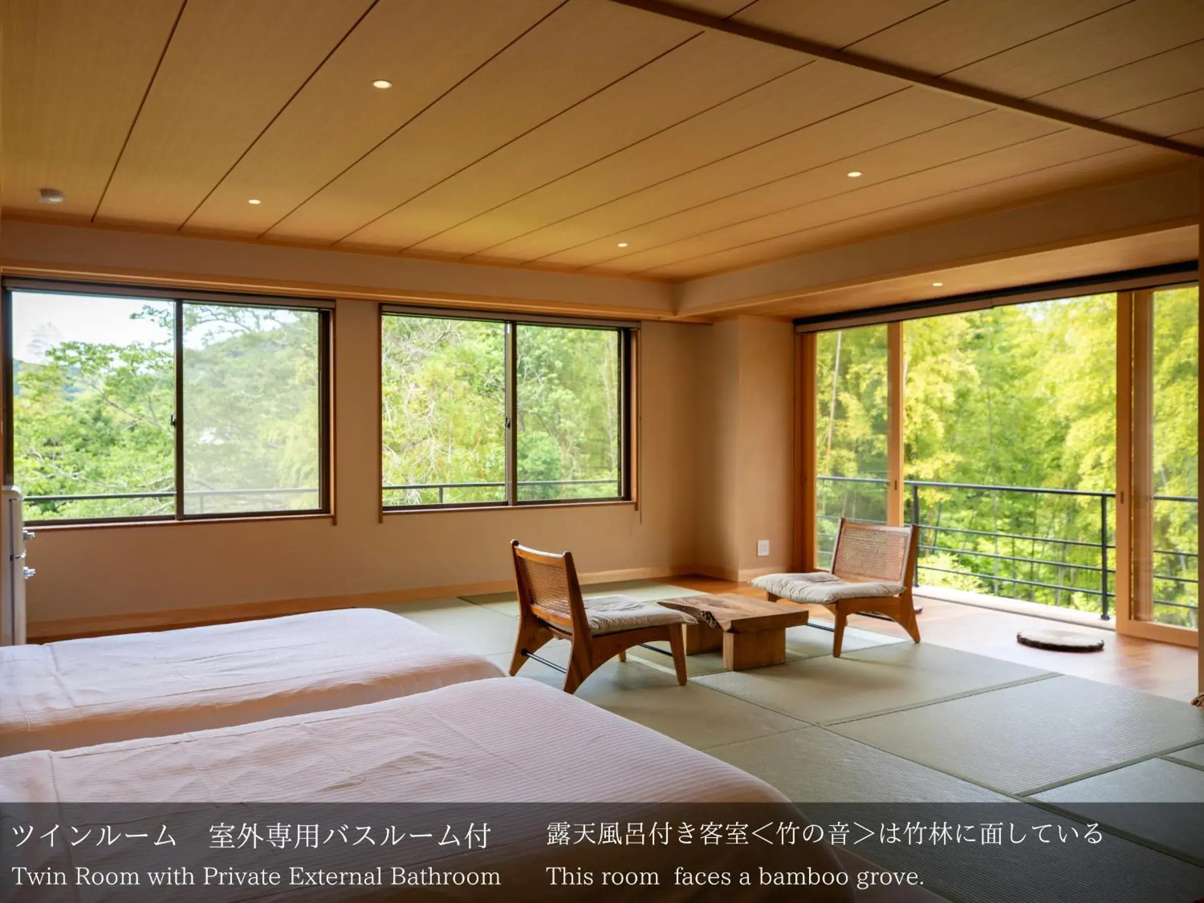 Twin Room with Private External Bathroom - single occupancy in Tatsuta Ryokan Twin Room with Private External Bathroom - single occupancy in Tatsuta Ryokan