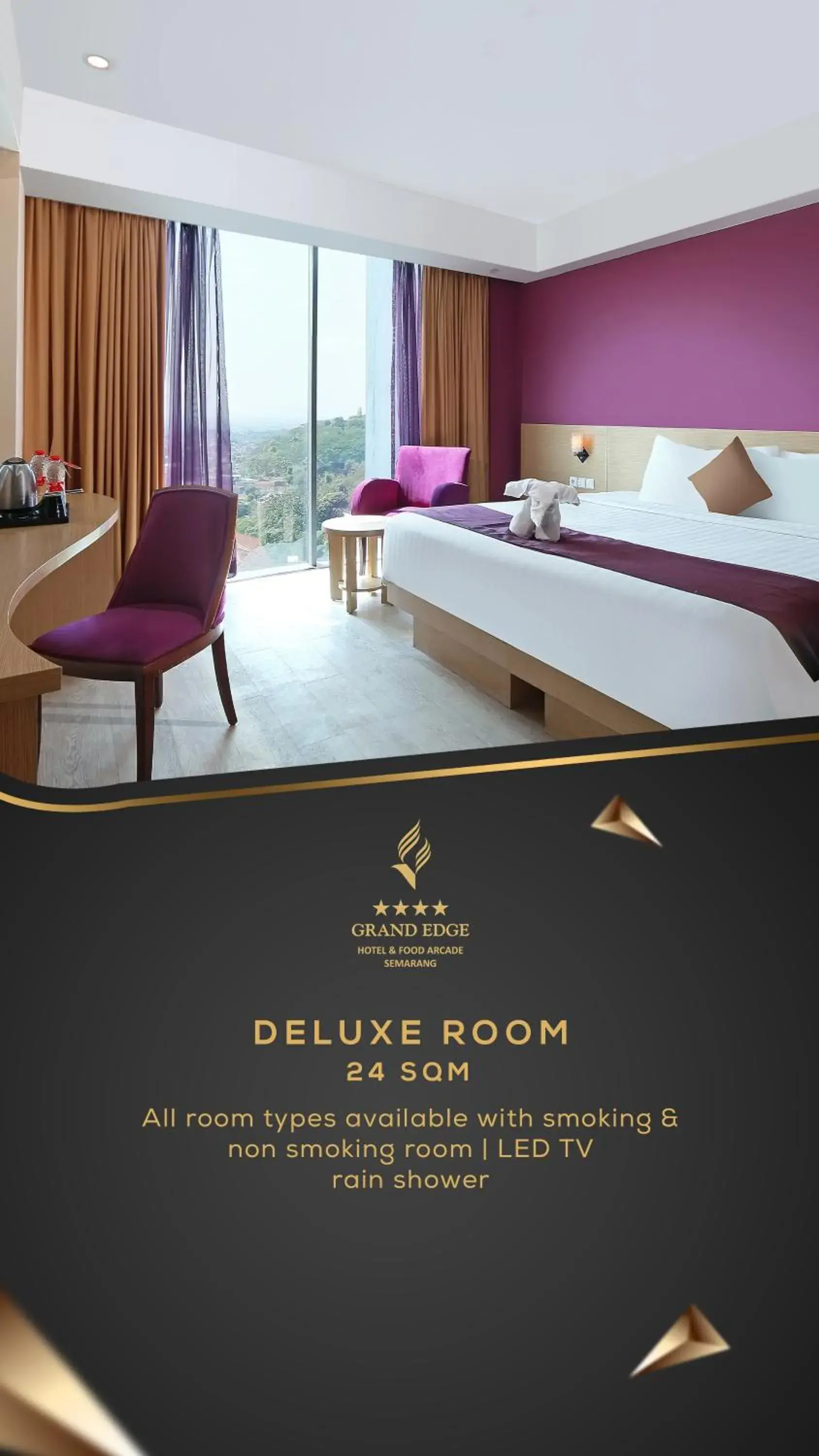 Bed in Grand Edge Hotel Semarang - CHSE Certified