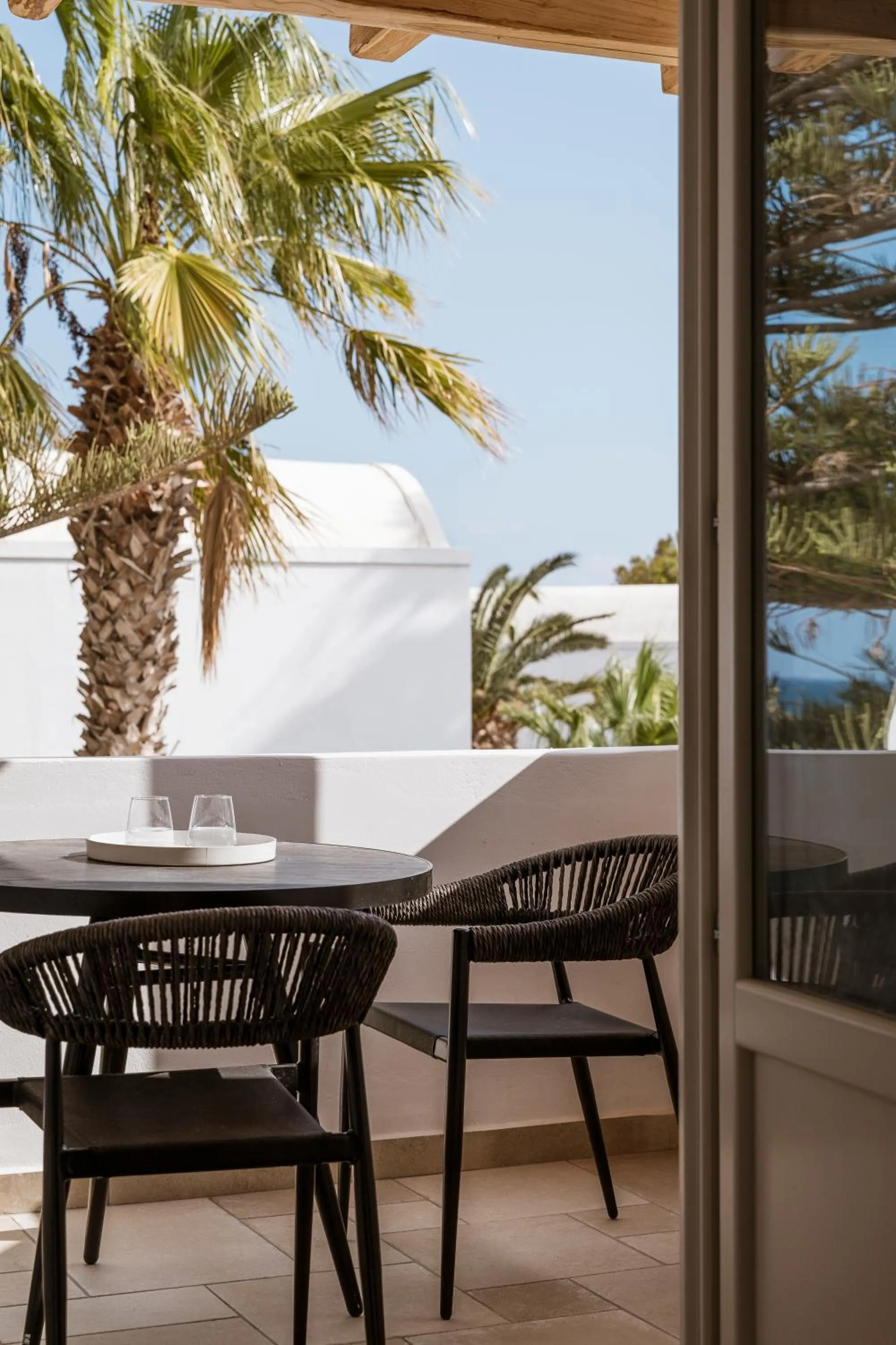 Patio in AMĀRIA Beach Resort by NOMÉE Hospitality Group