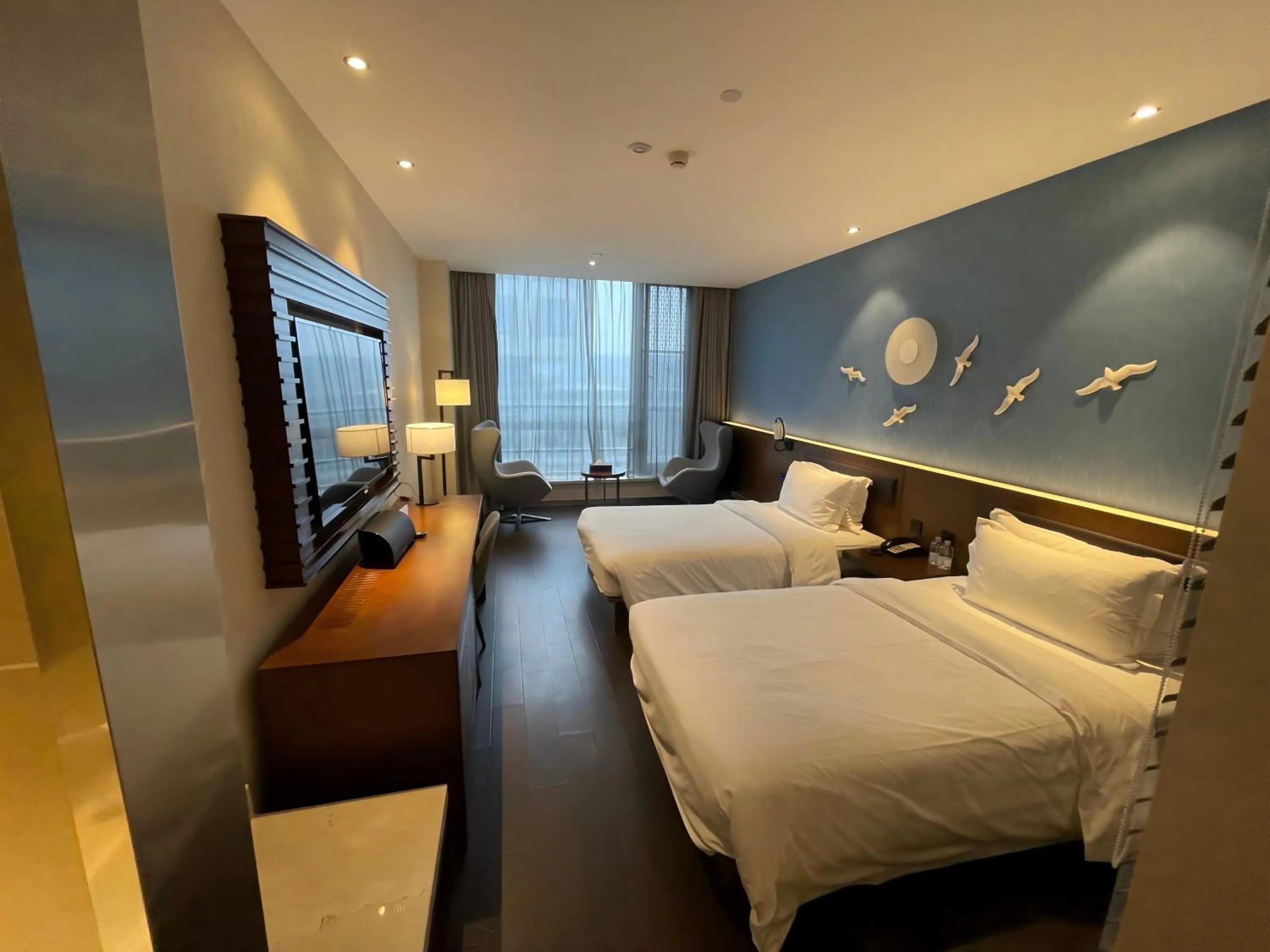 Bed in Crystal Orange Hangzhou Alibaba Future Technology City Hotel