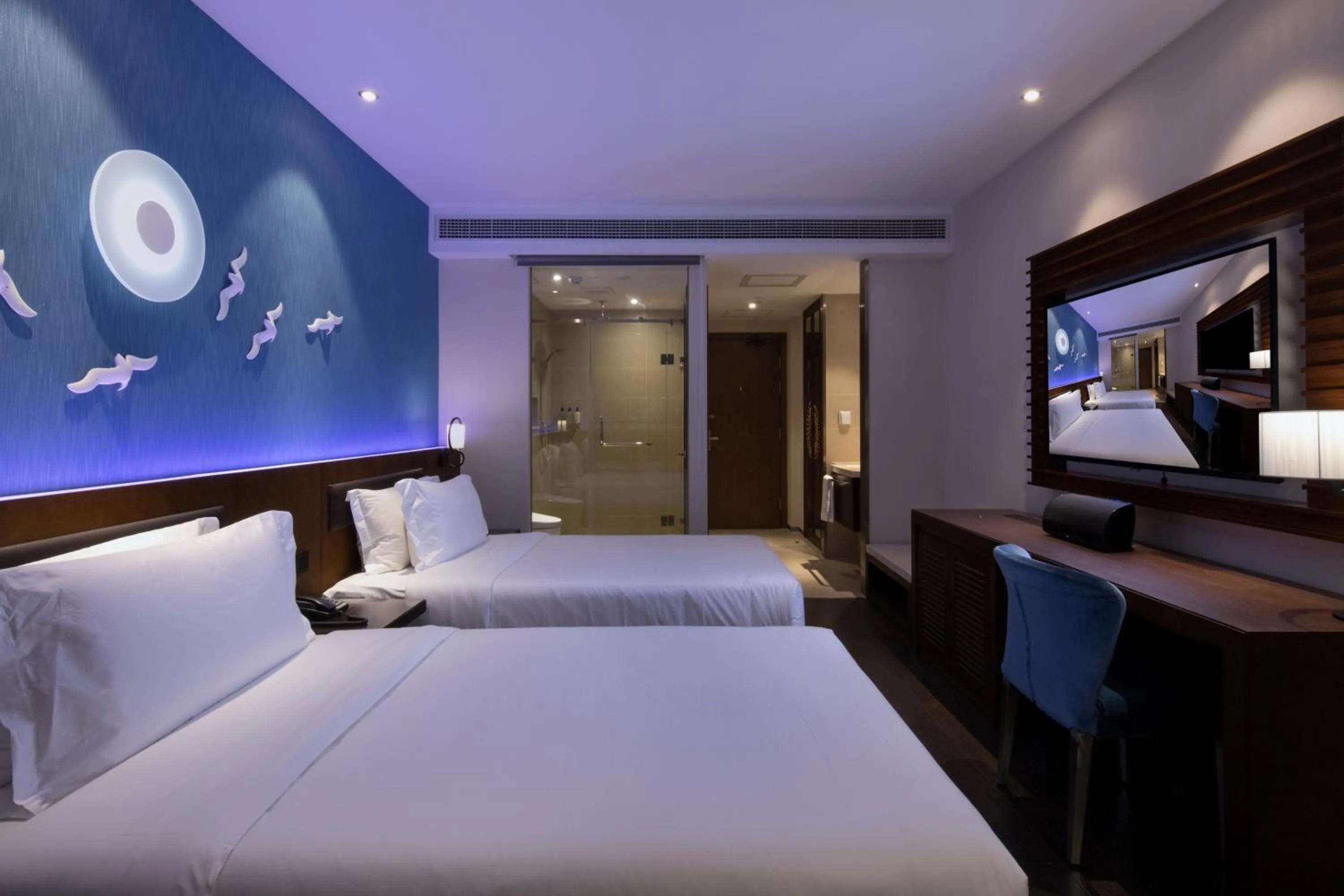 Bed in Crystal Orange Hangzhou Alibaba Future Technology City Hotel