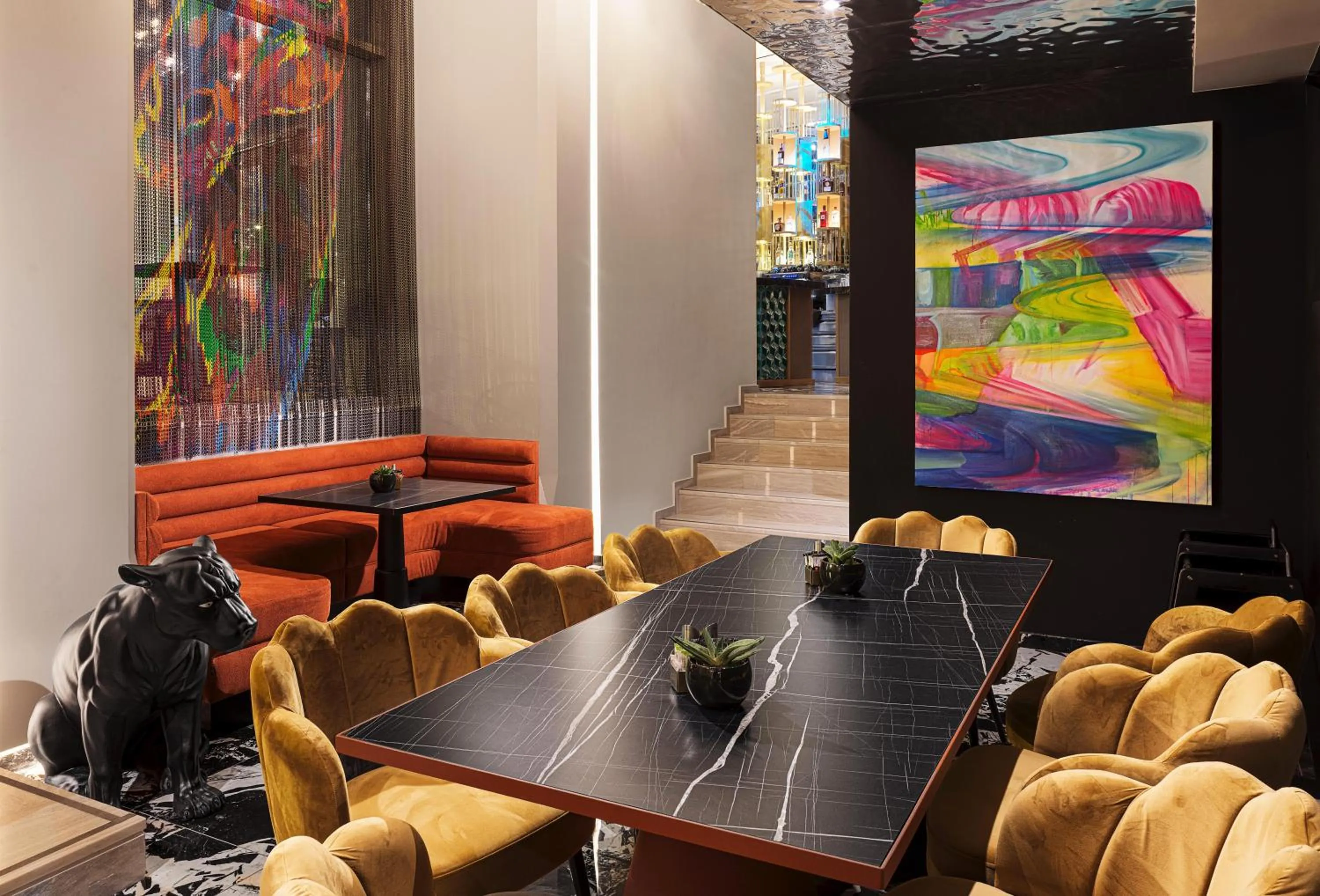 Seating area in NYX Hotel Thessaloniki