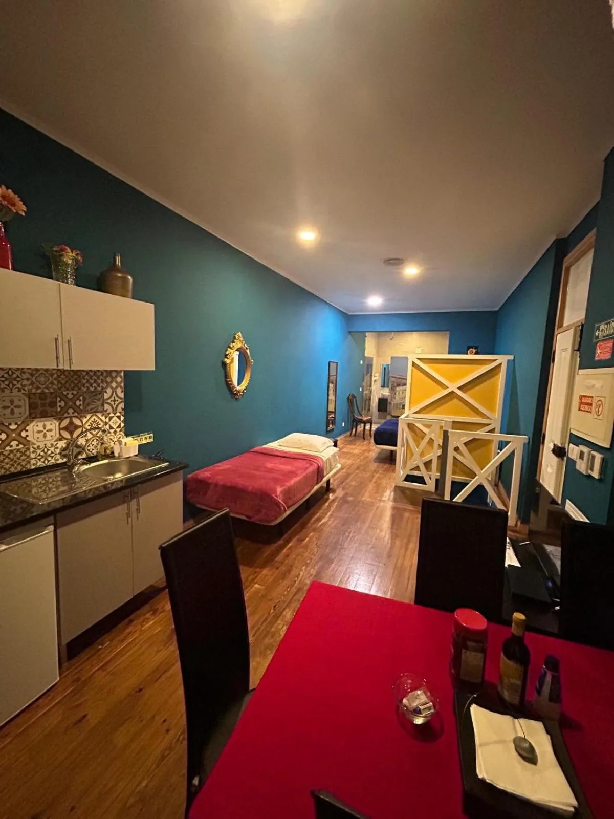 Bed in Sao Jorge Apartments & Suites