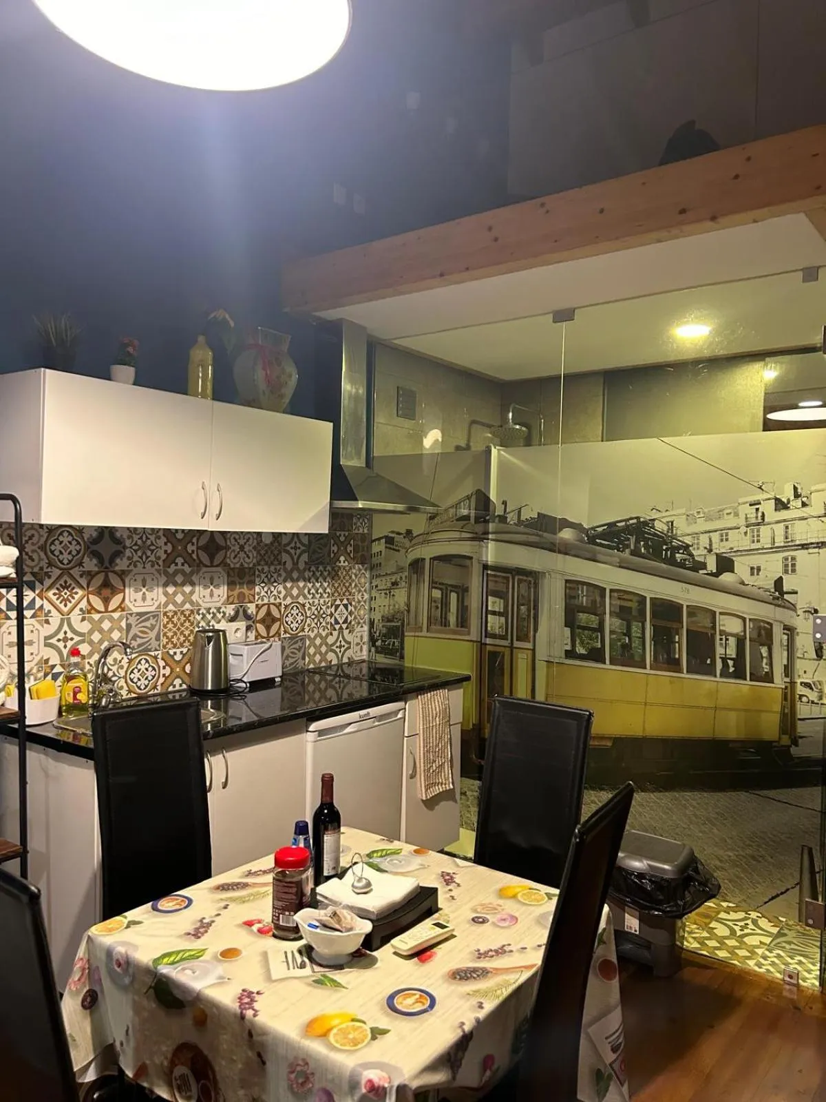 Kitchen or kitchenette in Sao Jorge Apartments & Suites