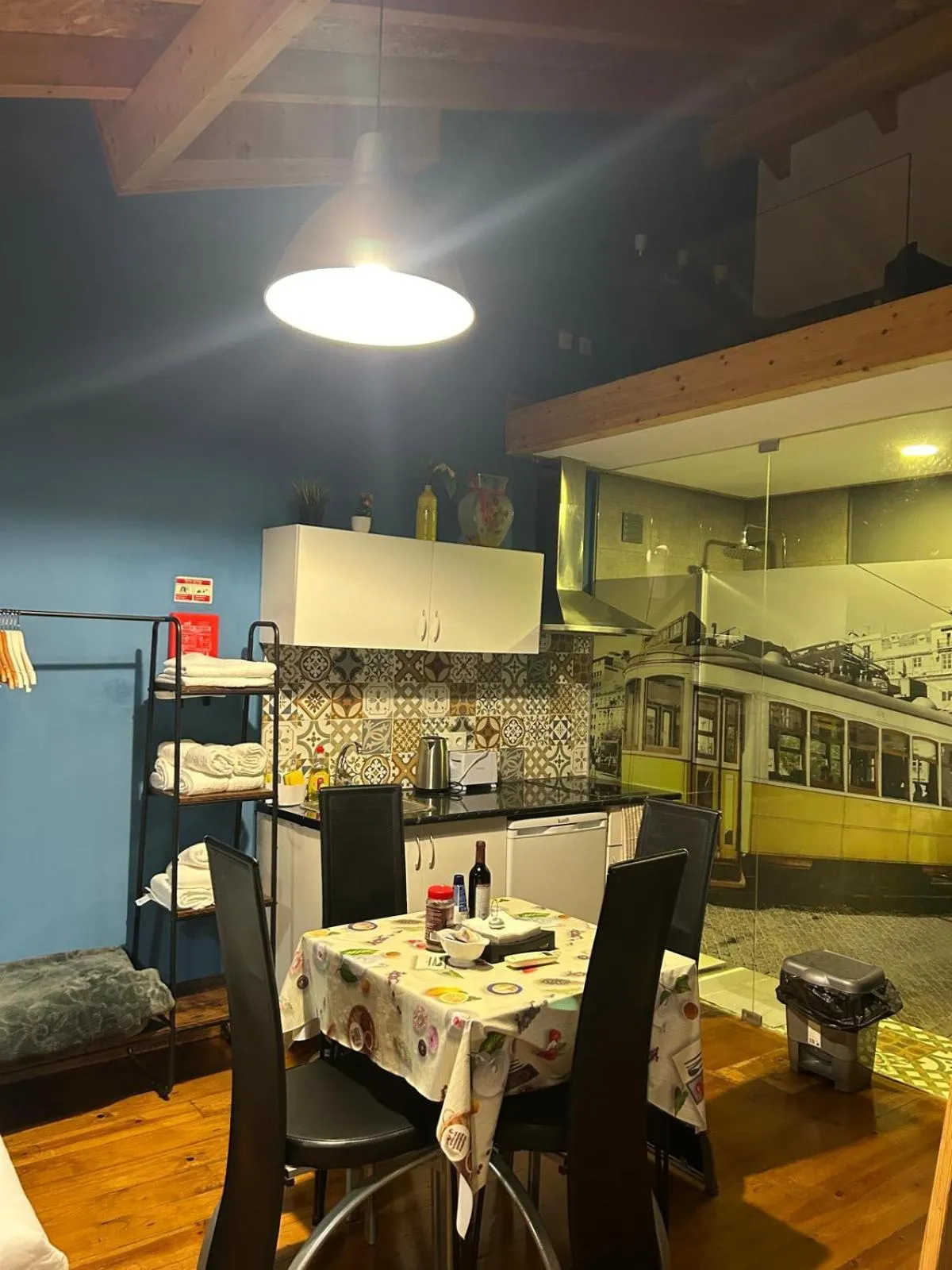 Kitchen or kitchenette in Sao Jorge Apartments & Suites