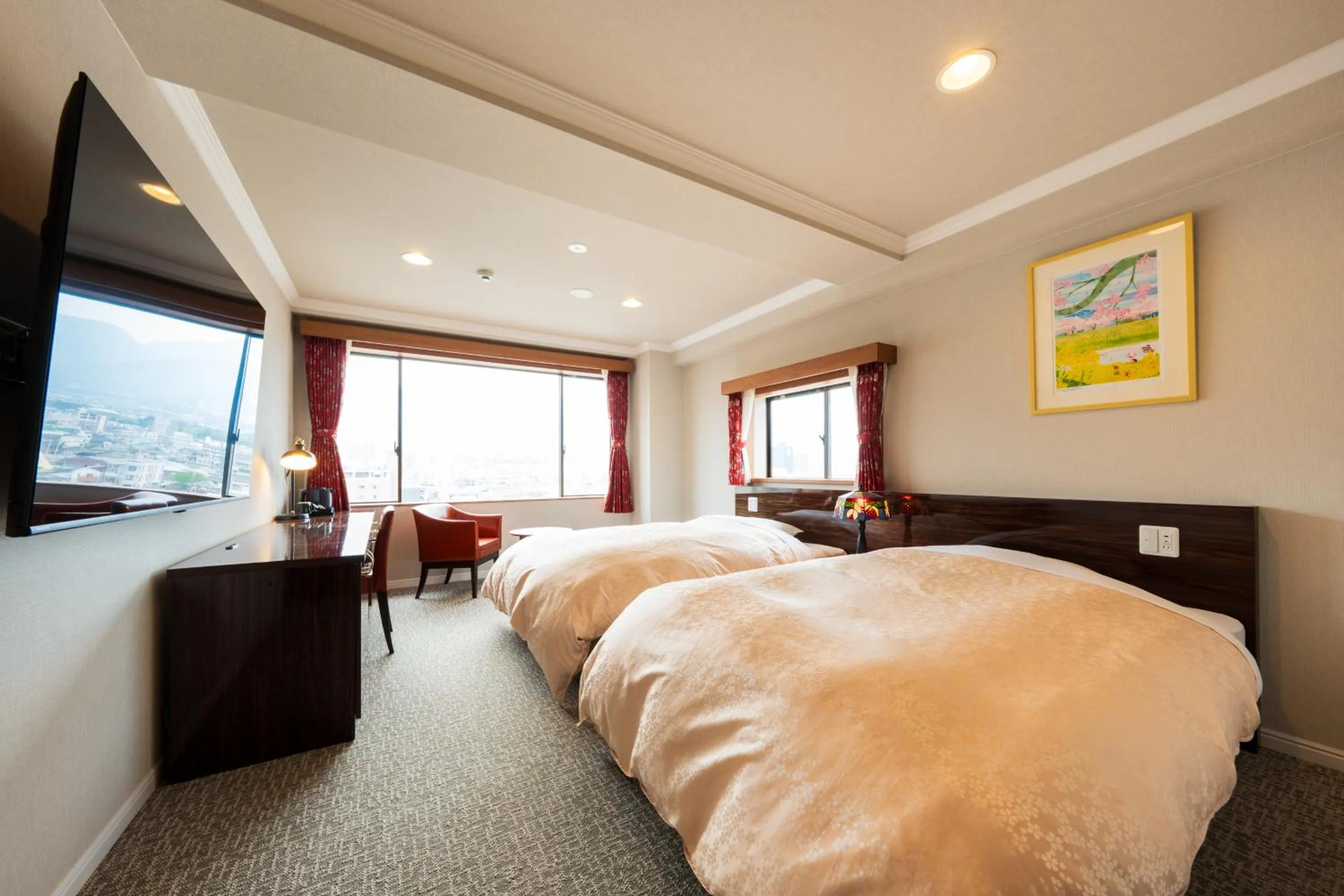 Photo of the whole room, Bed in BeppuOnsen Hotel Sansenkaku