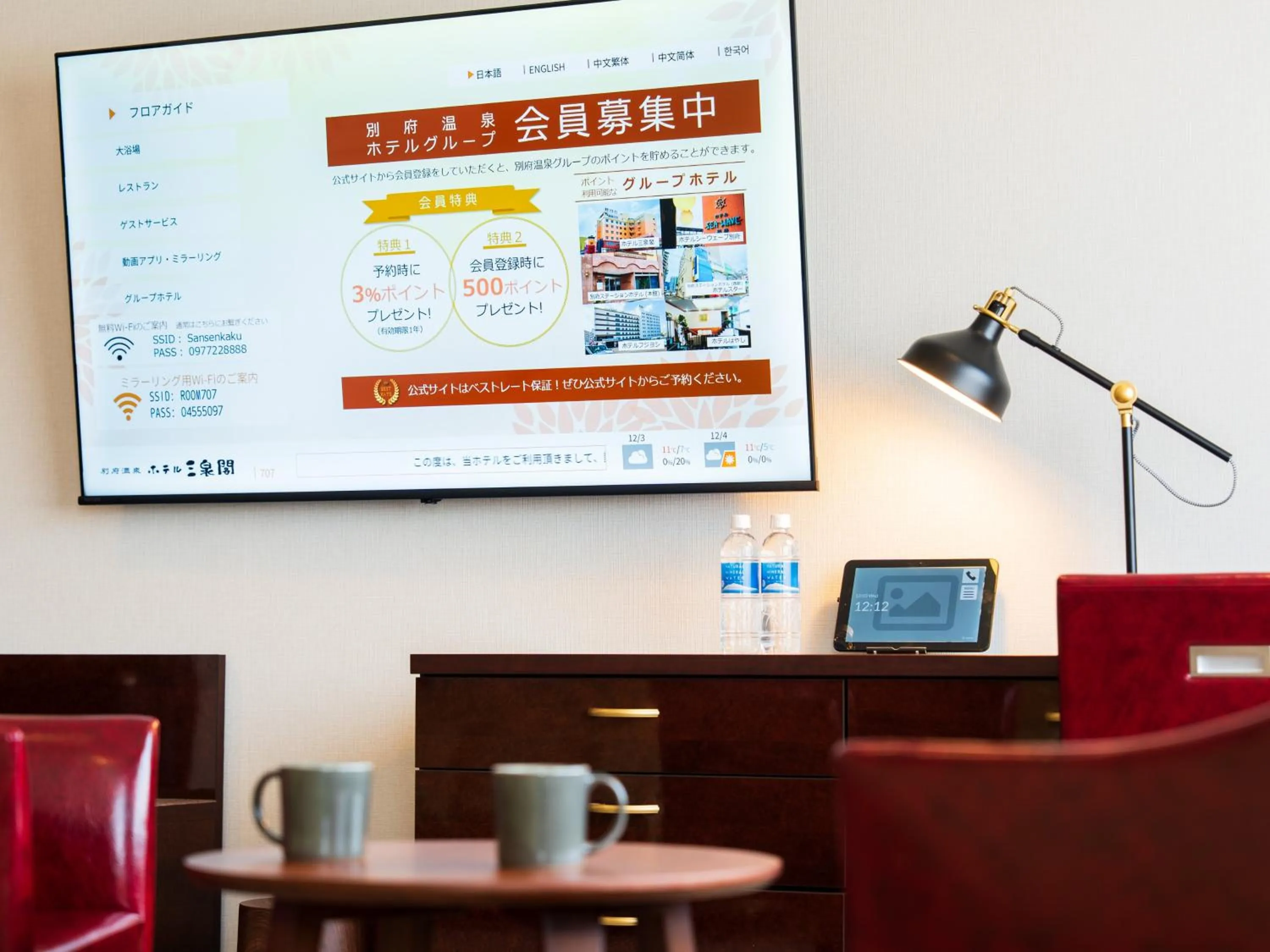 TV and multimedia in BeppuOnsen Hotel Sansenkaku