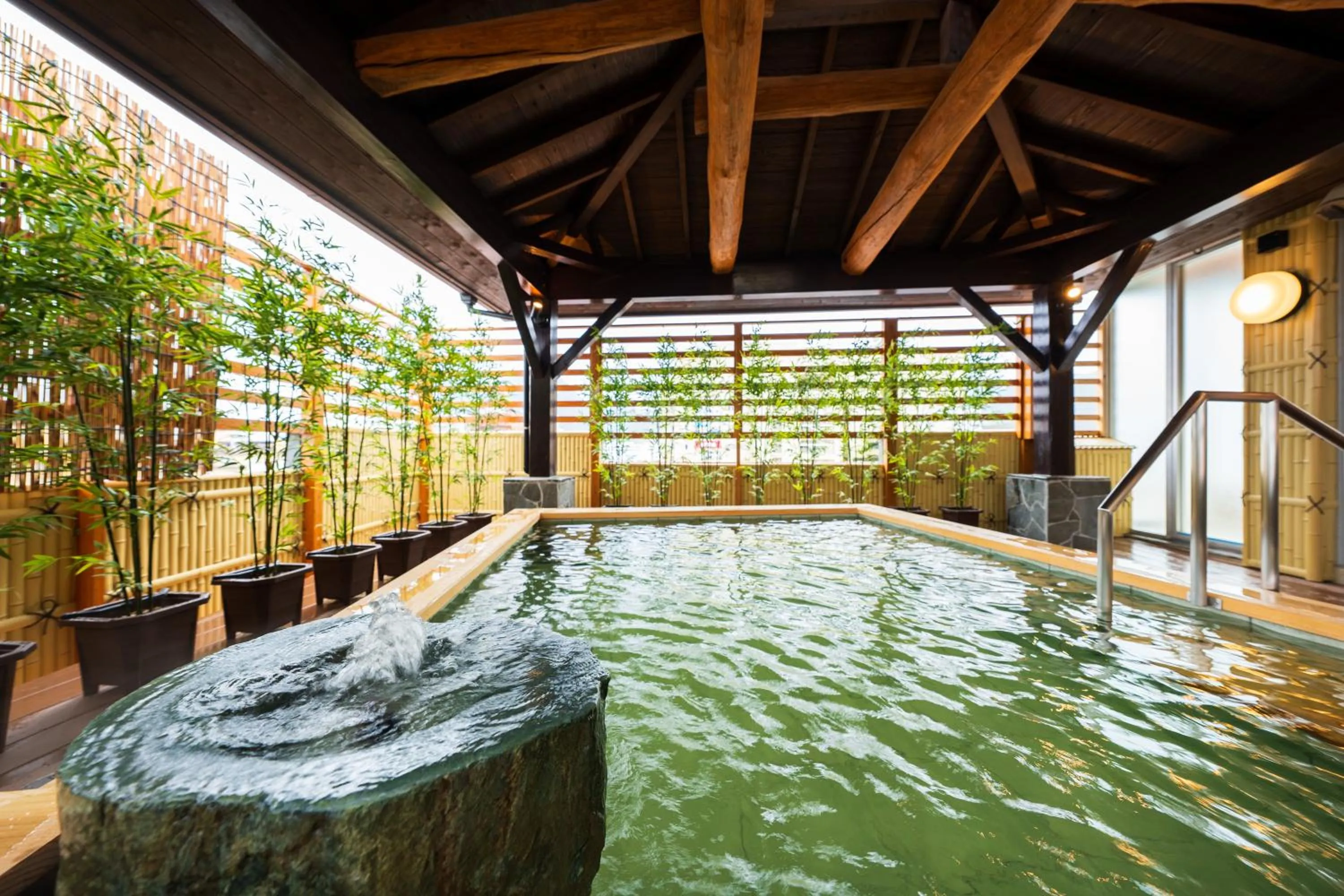 Hot Spring Bath in BeppuOnsen Hotel Sansenkaku