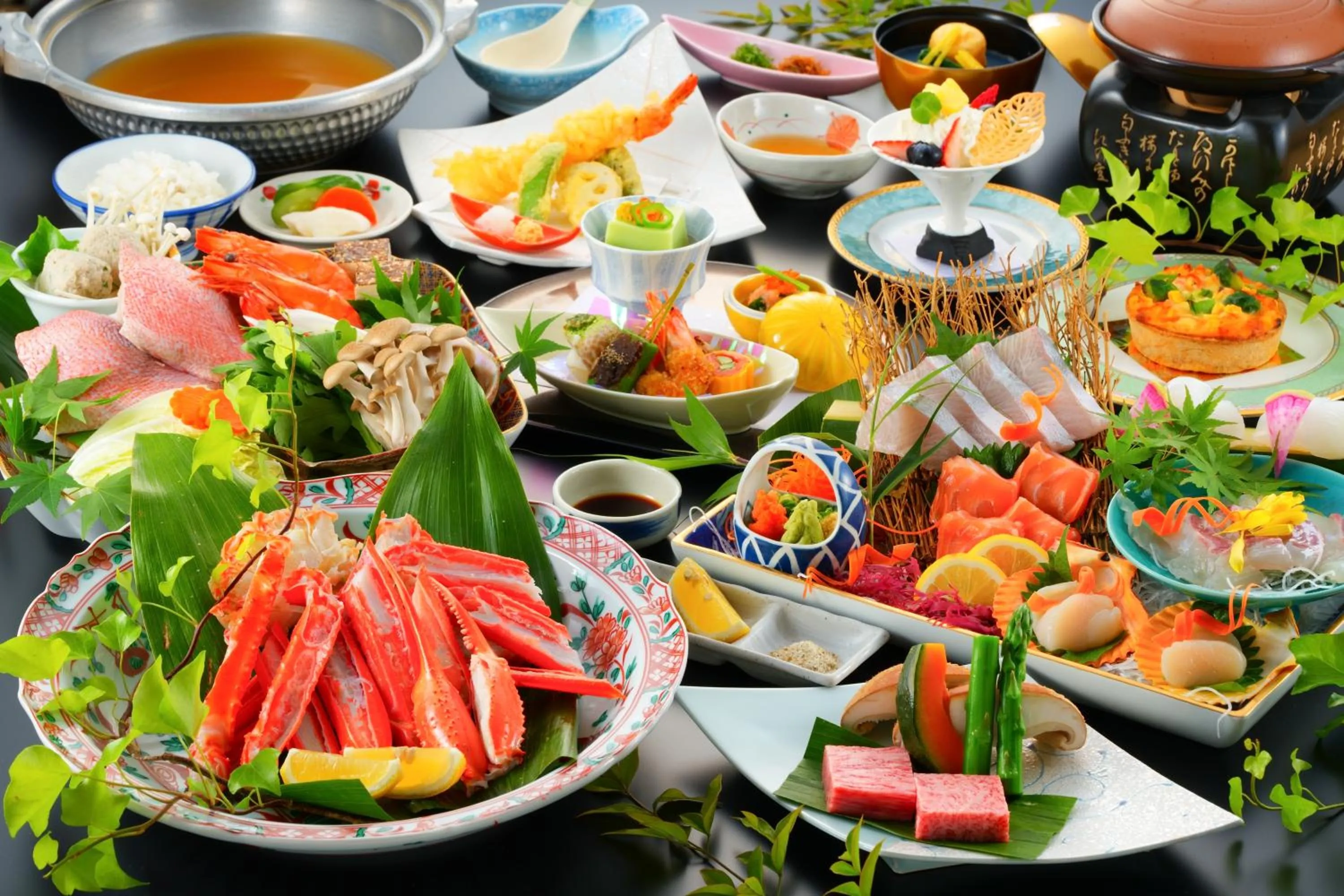 Dinner in BeppuOnsen Hotel Sansenkaku