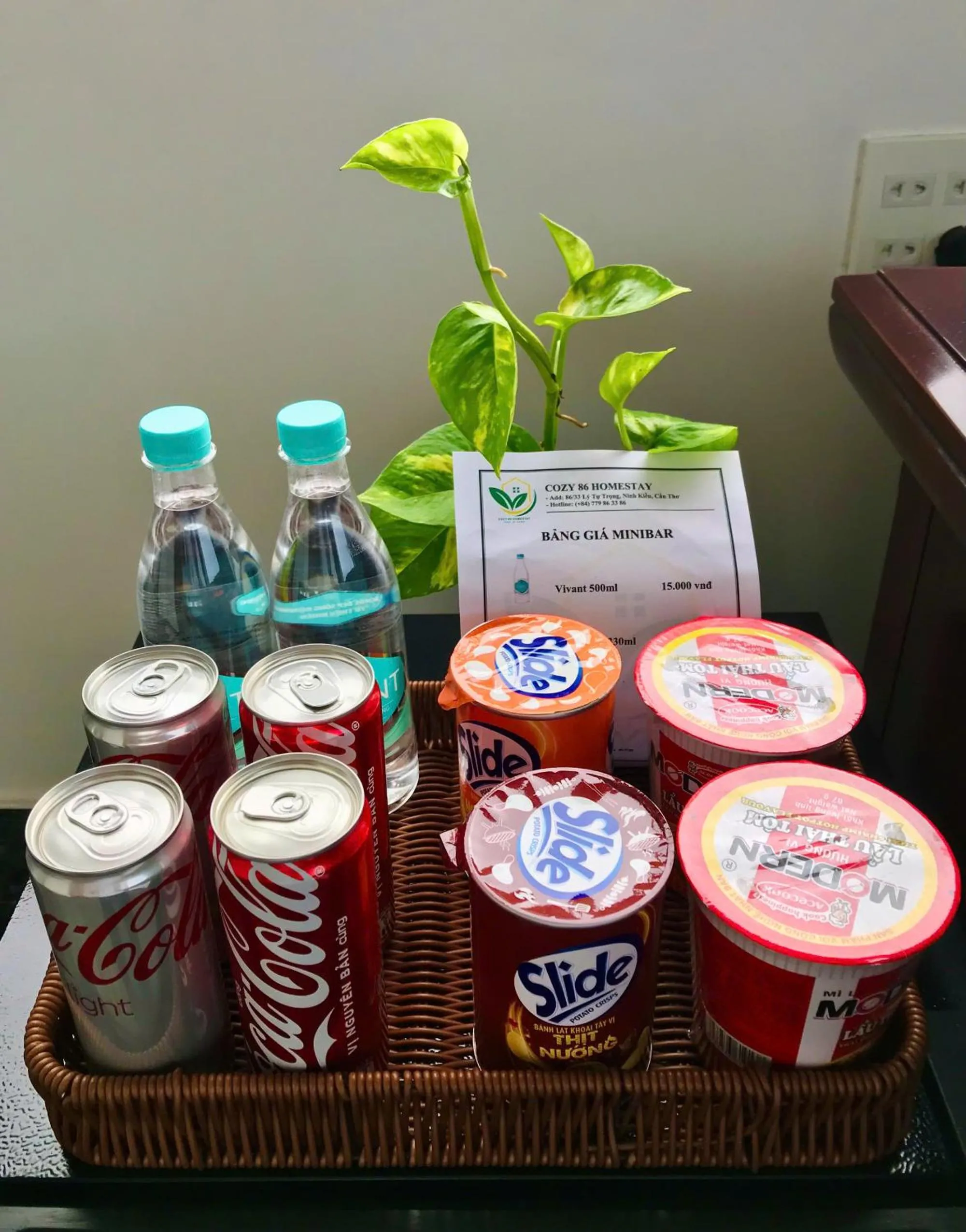 Food and drinks in Cozy 86 Homestay