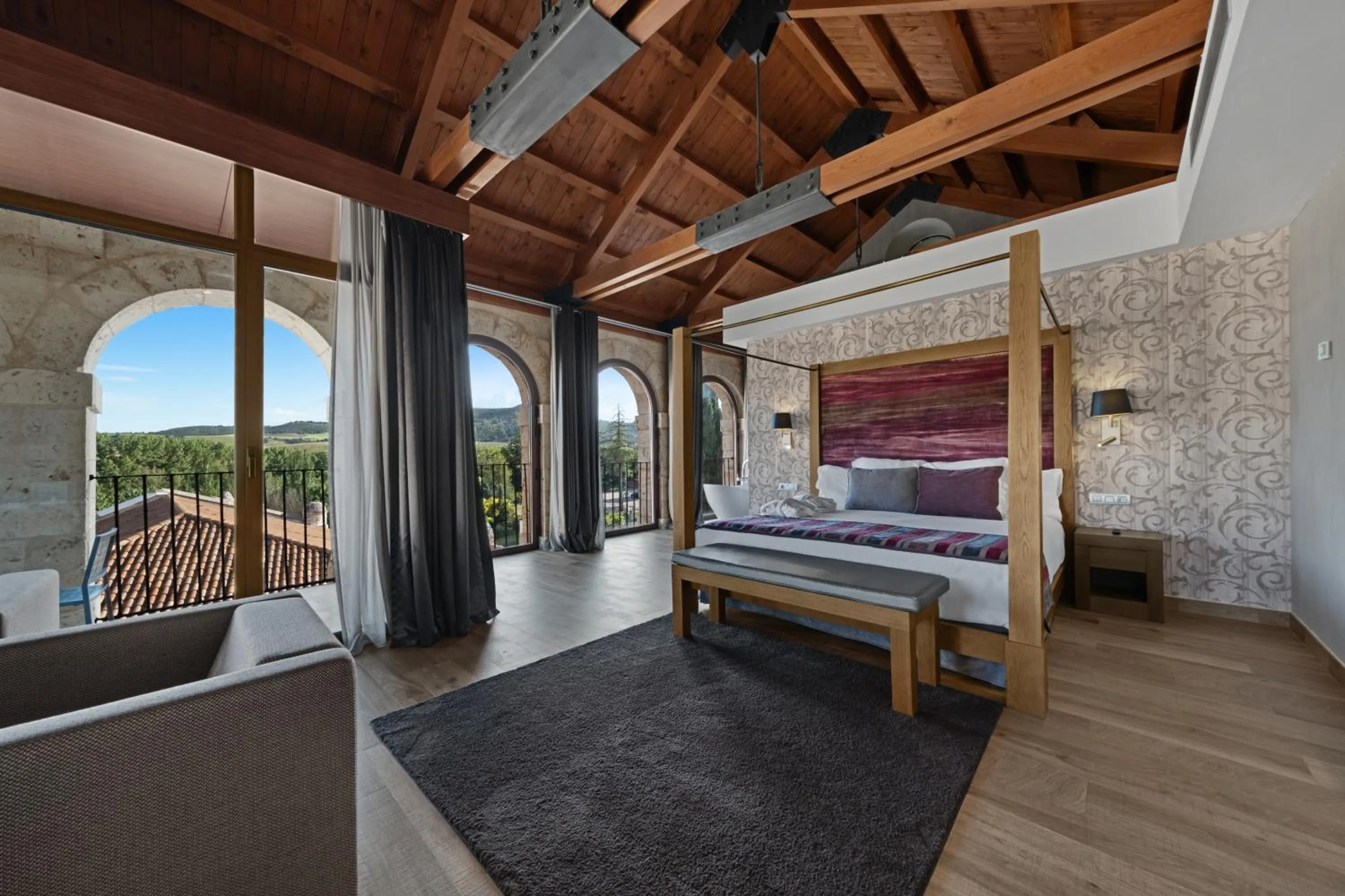 View (from property/room), Bed in Castilla Termal Monasterio de Valbuena - Small Luxury Hotels