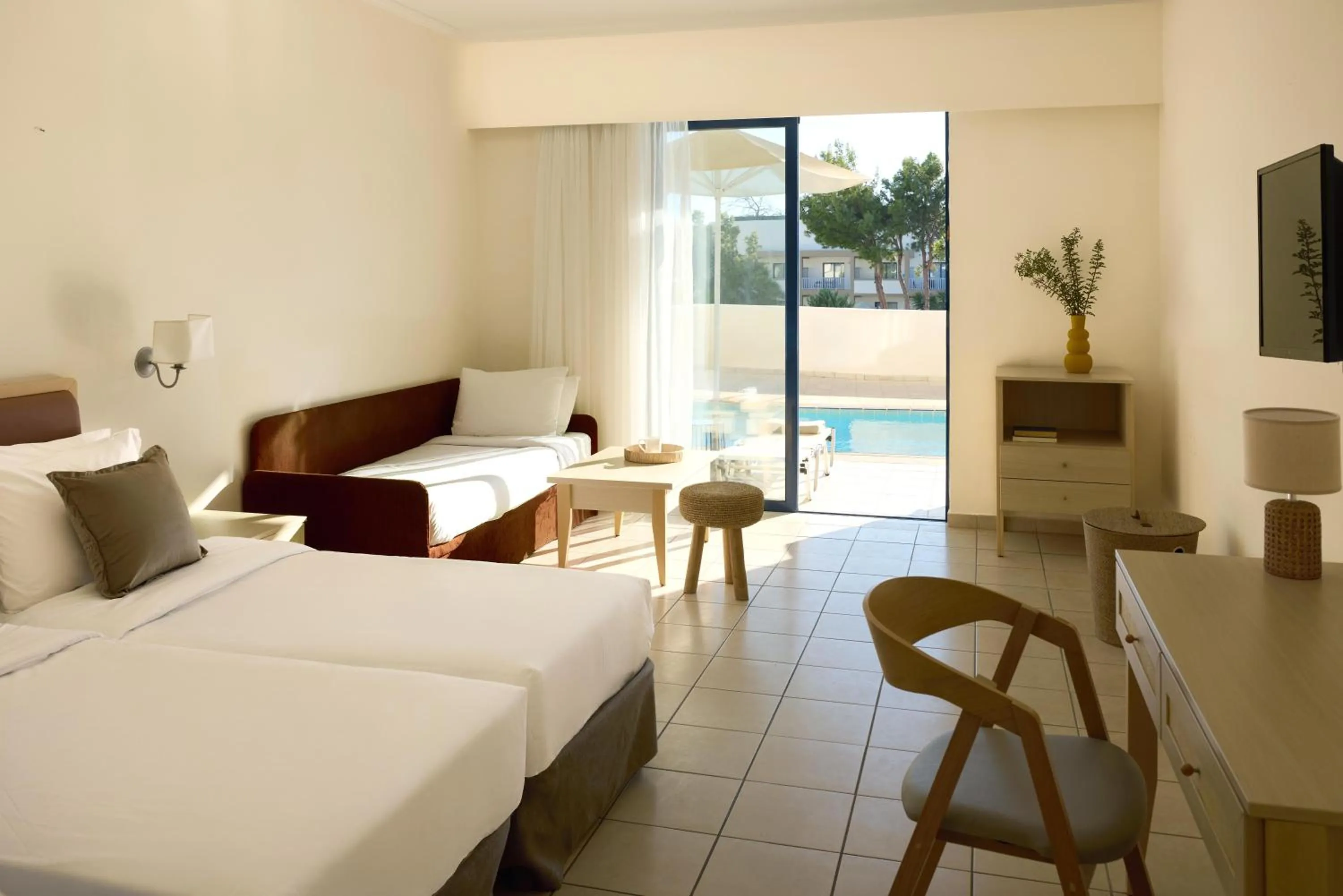 Double or Twin Room with Swimming Pool Access in Kiotari Miraluna Beach Resort