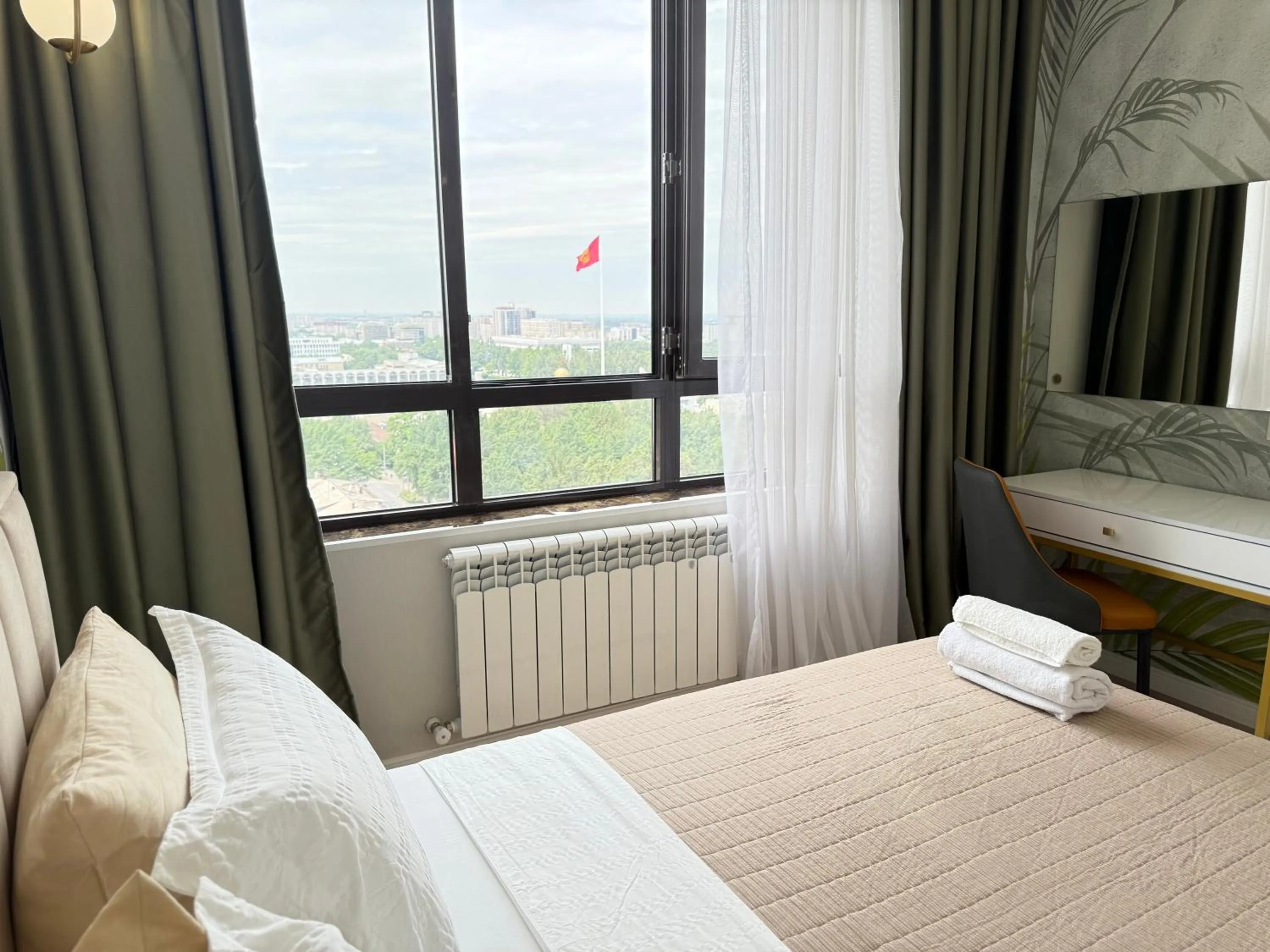 Bed in Loft Apartment