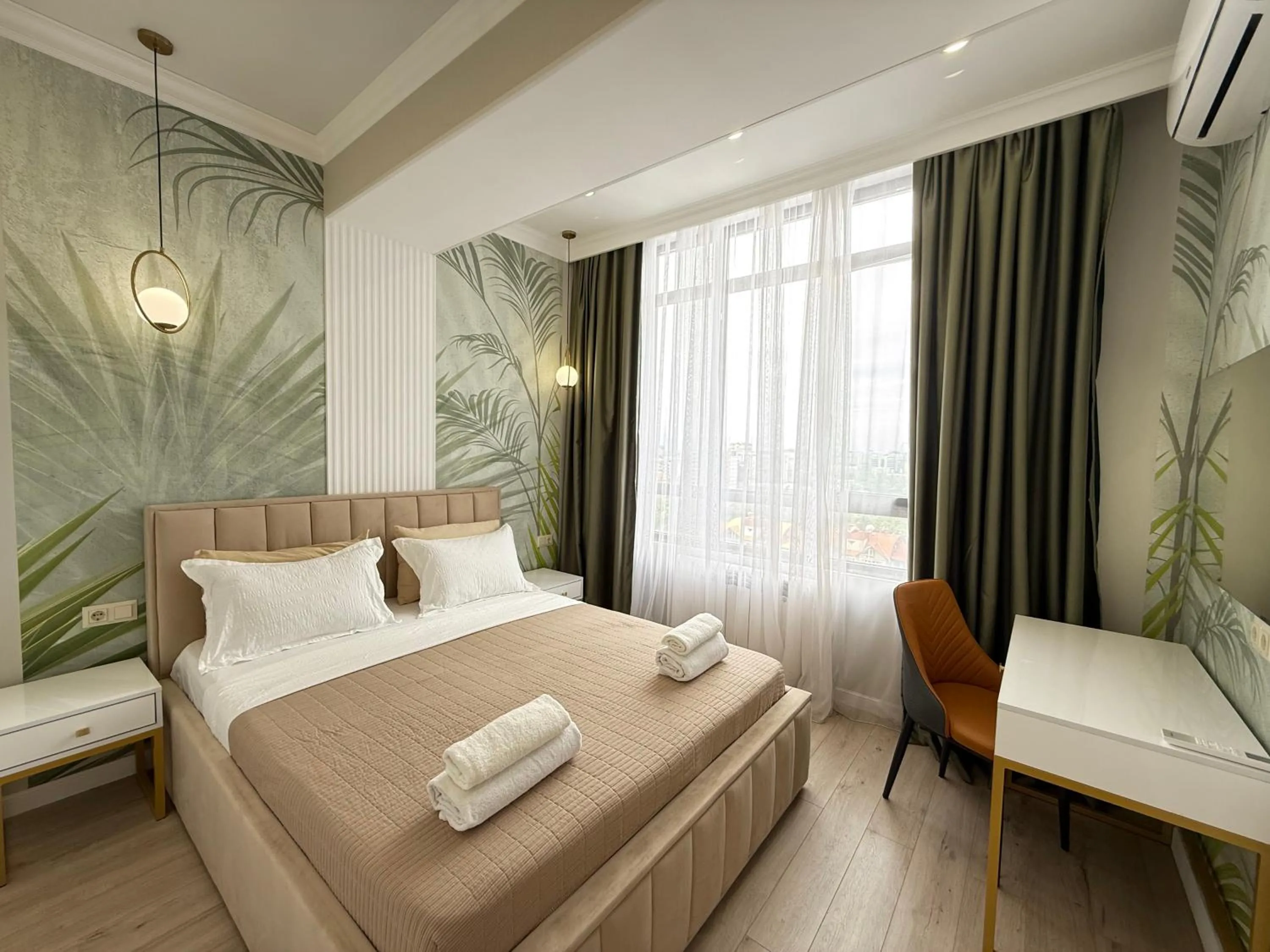 Bed in Loft Apartment