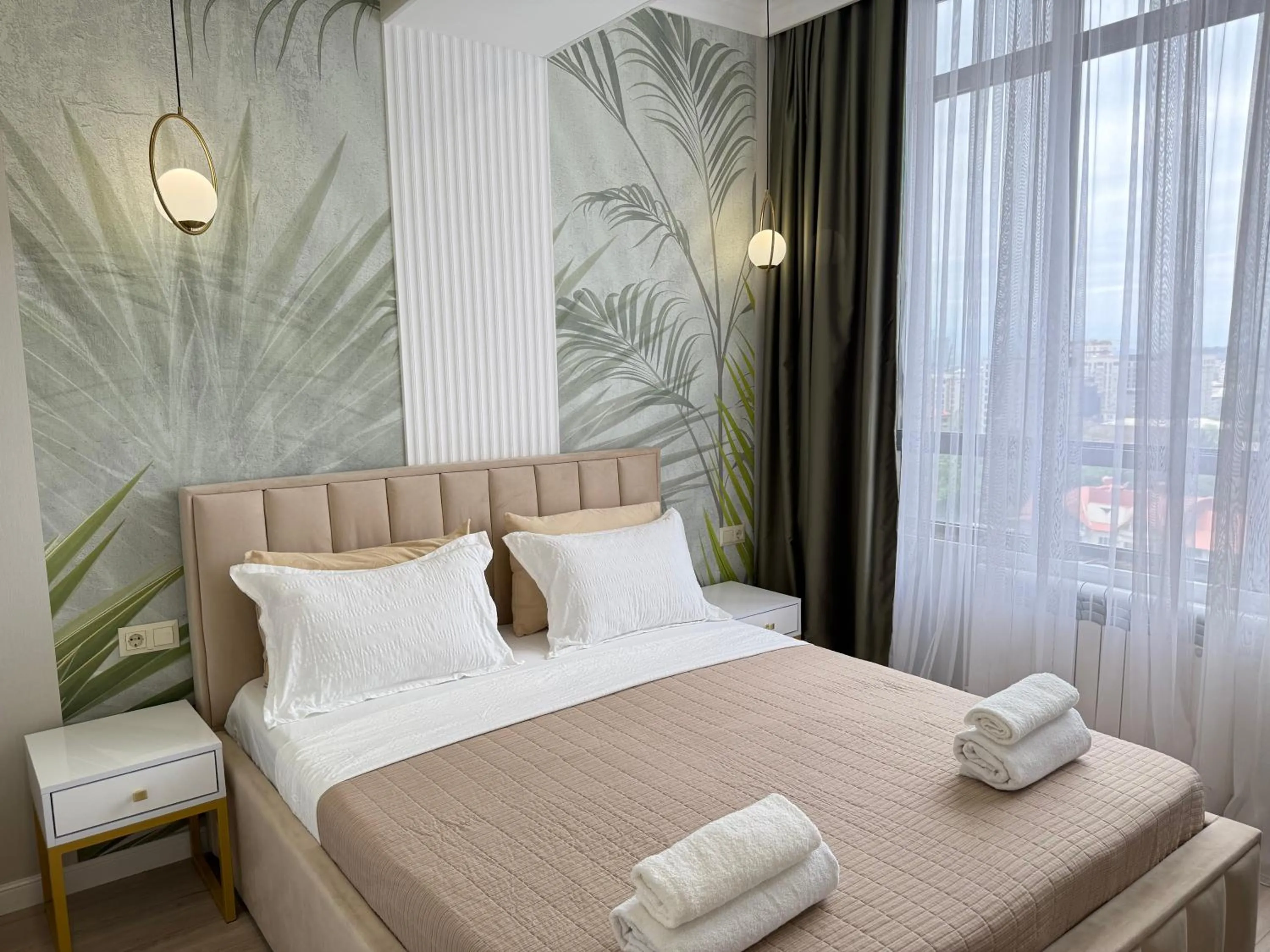 Bed in Loft Apartment