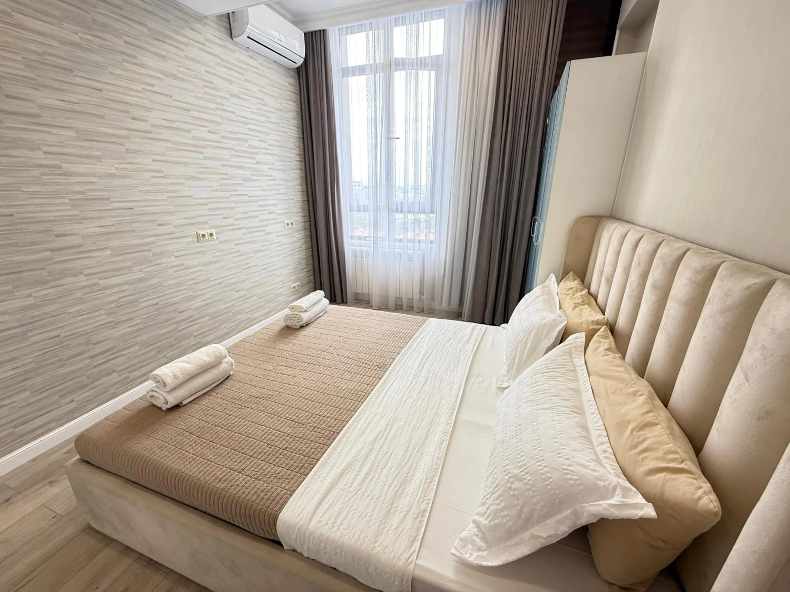 Bed in Loft Apartment