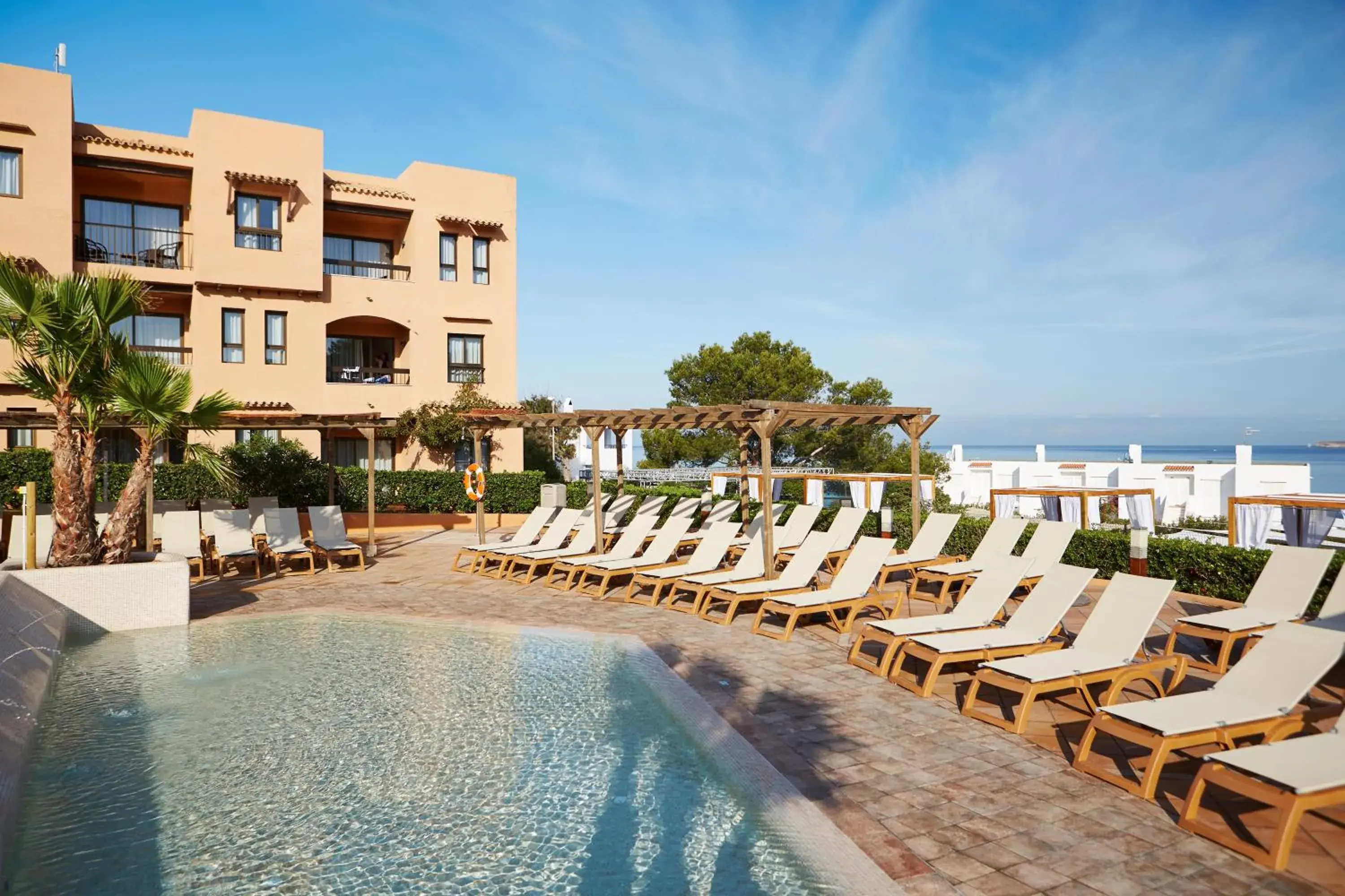 Pool view in Insotel Club Tarida Playa Pool view in Insotel Club Tarida Playa