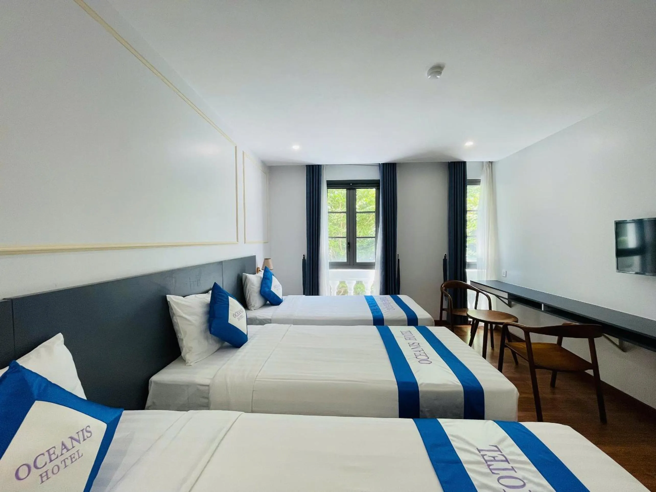 Bed in Oceanis Hotel