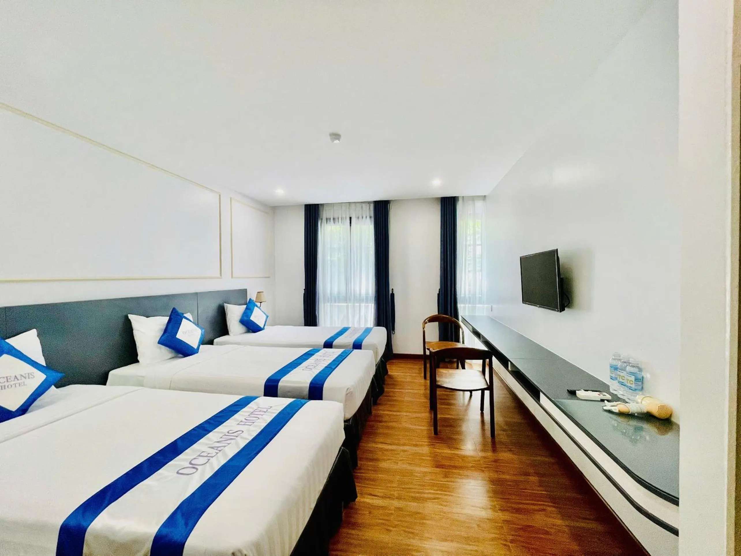 Bed in Oceanis Hotel