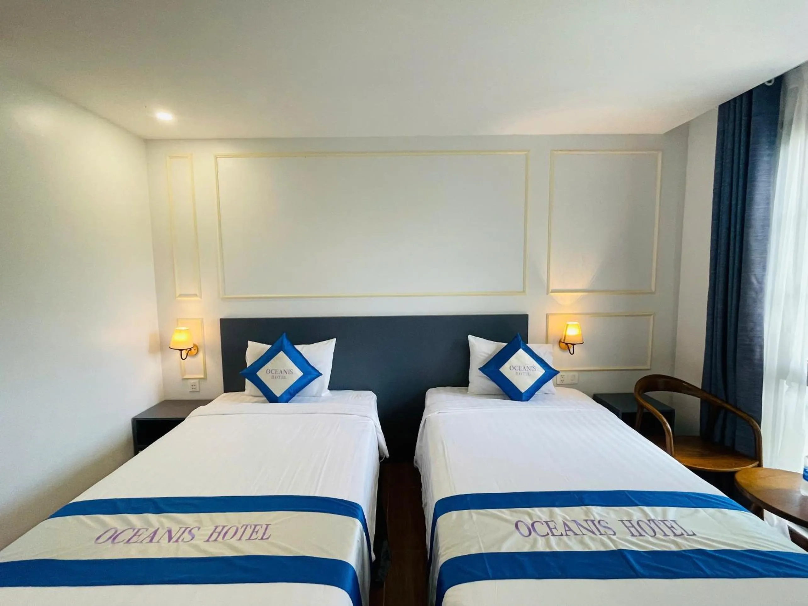 Bed in Oceanis Hotel