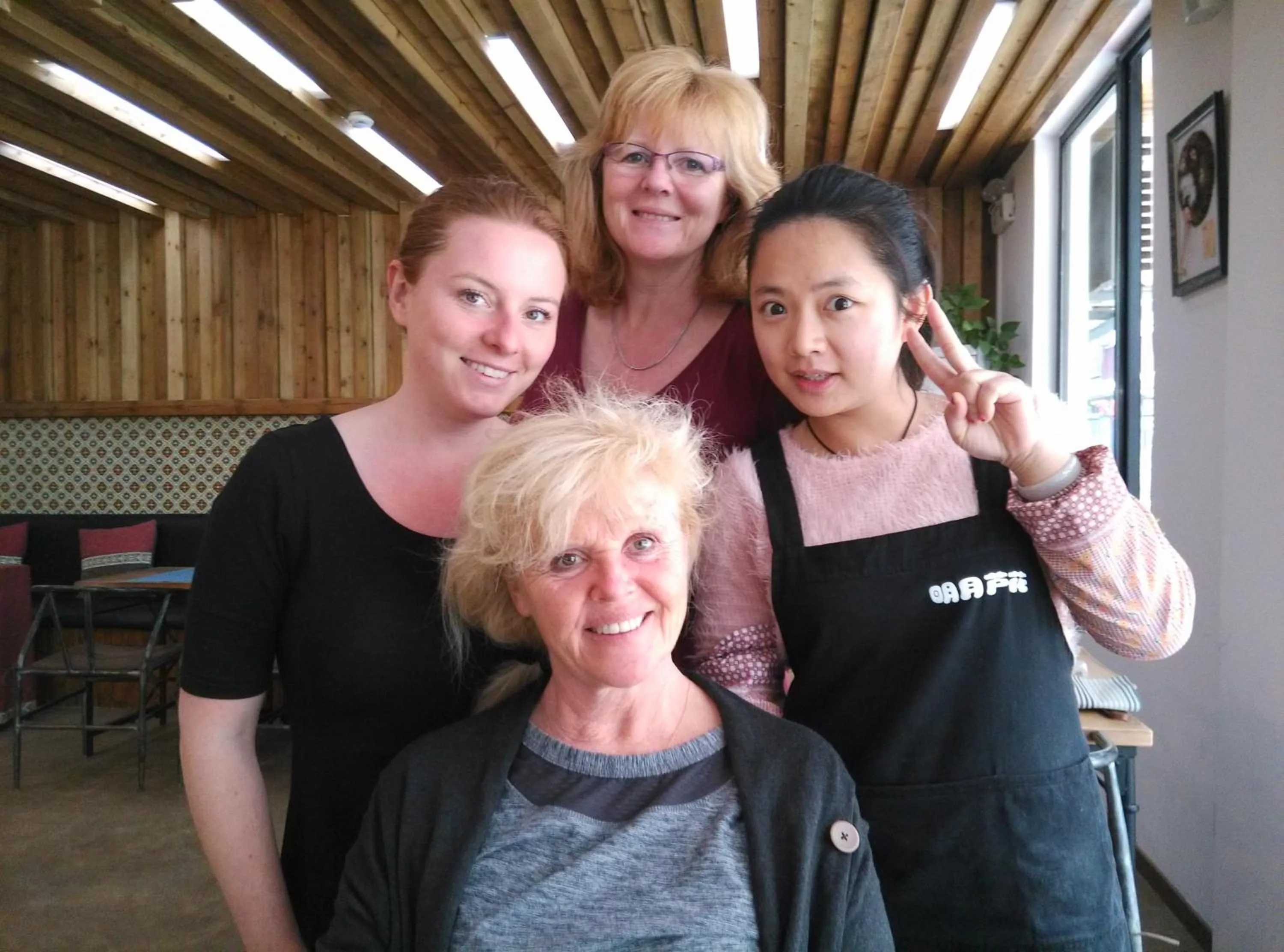 group of guests in Moon Flower Hotel